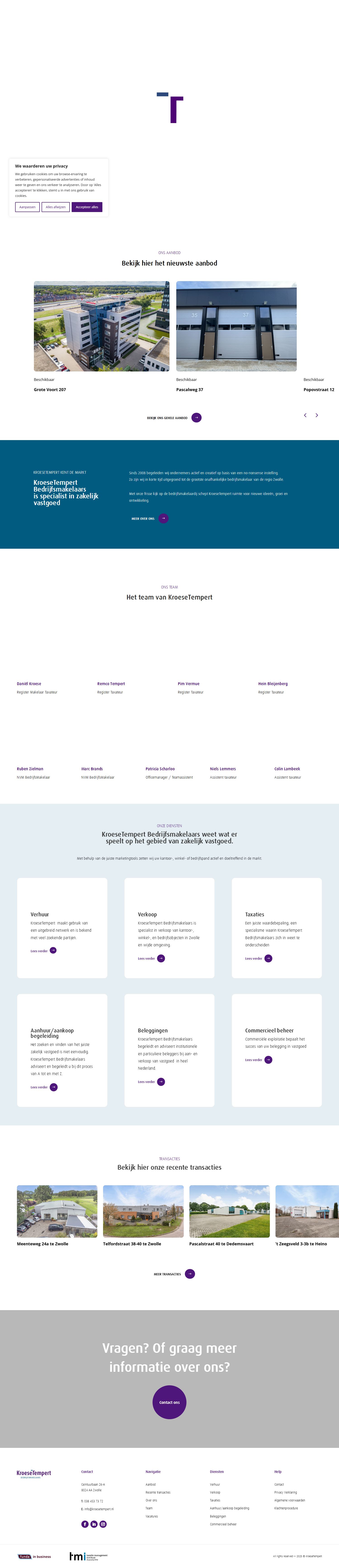 Screenshot van de website van www.kroesetempert.nl