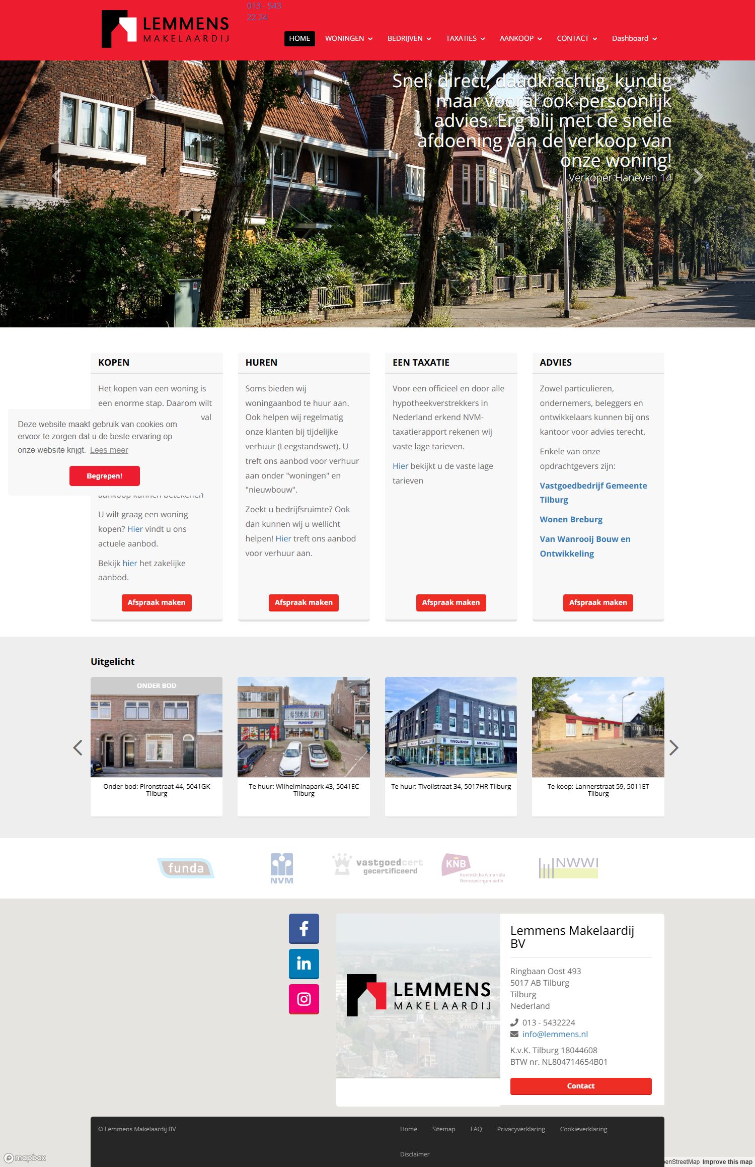 Kantoorfoto Lemmens Makelaardij , 200 verkopen met cijfer 9,7!