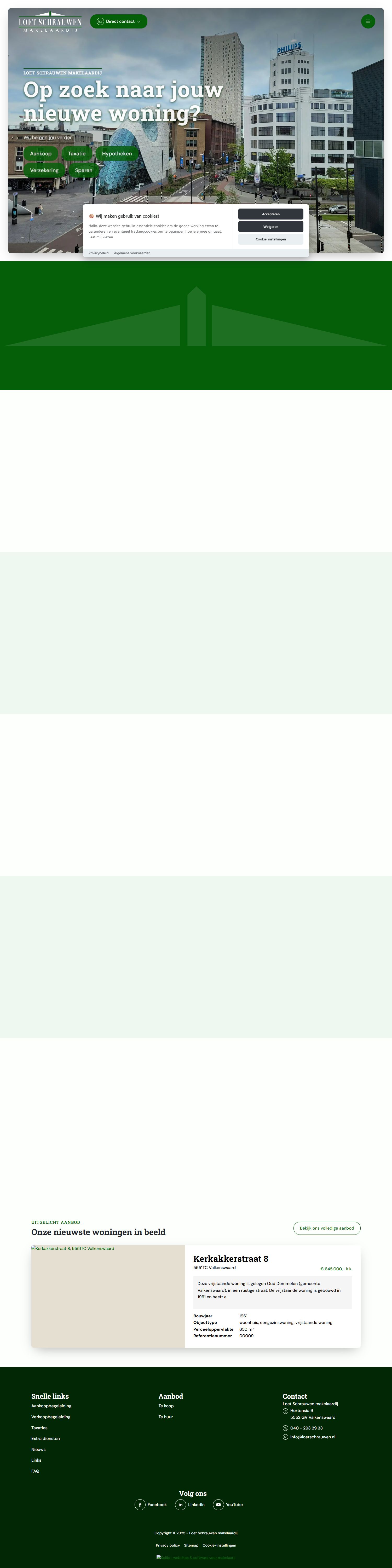 Screenshot van de website van www.makelaardij-lschrauwen.nl