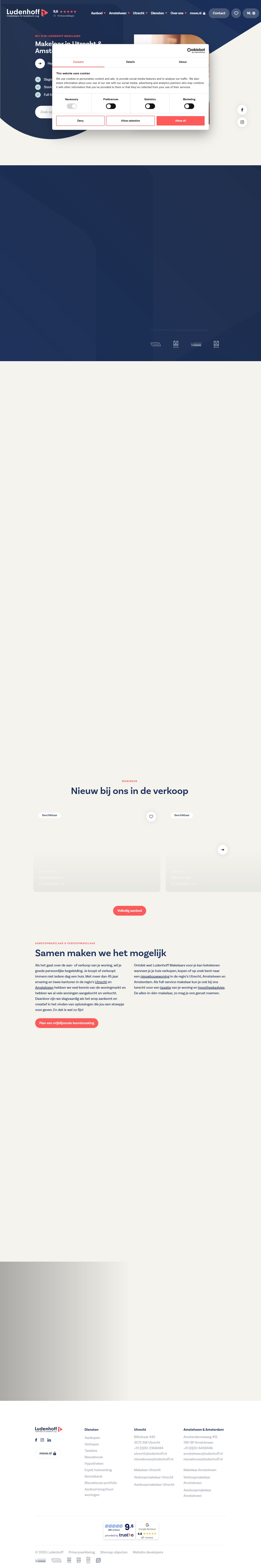 Screenshot van de website van www.ludenhoff.nl