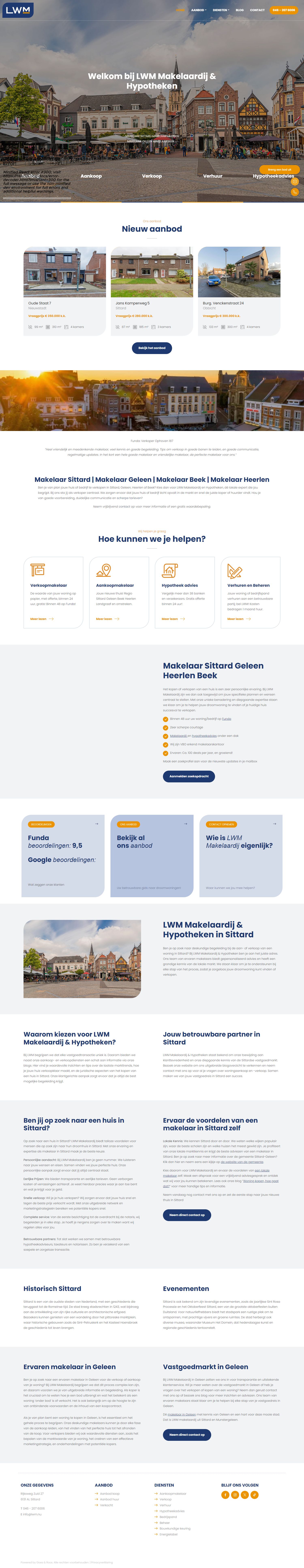 Screenshot van de website van www.lwm.nu