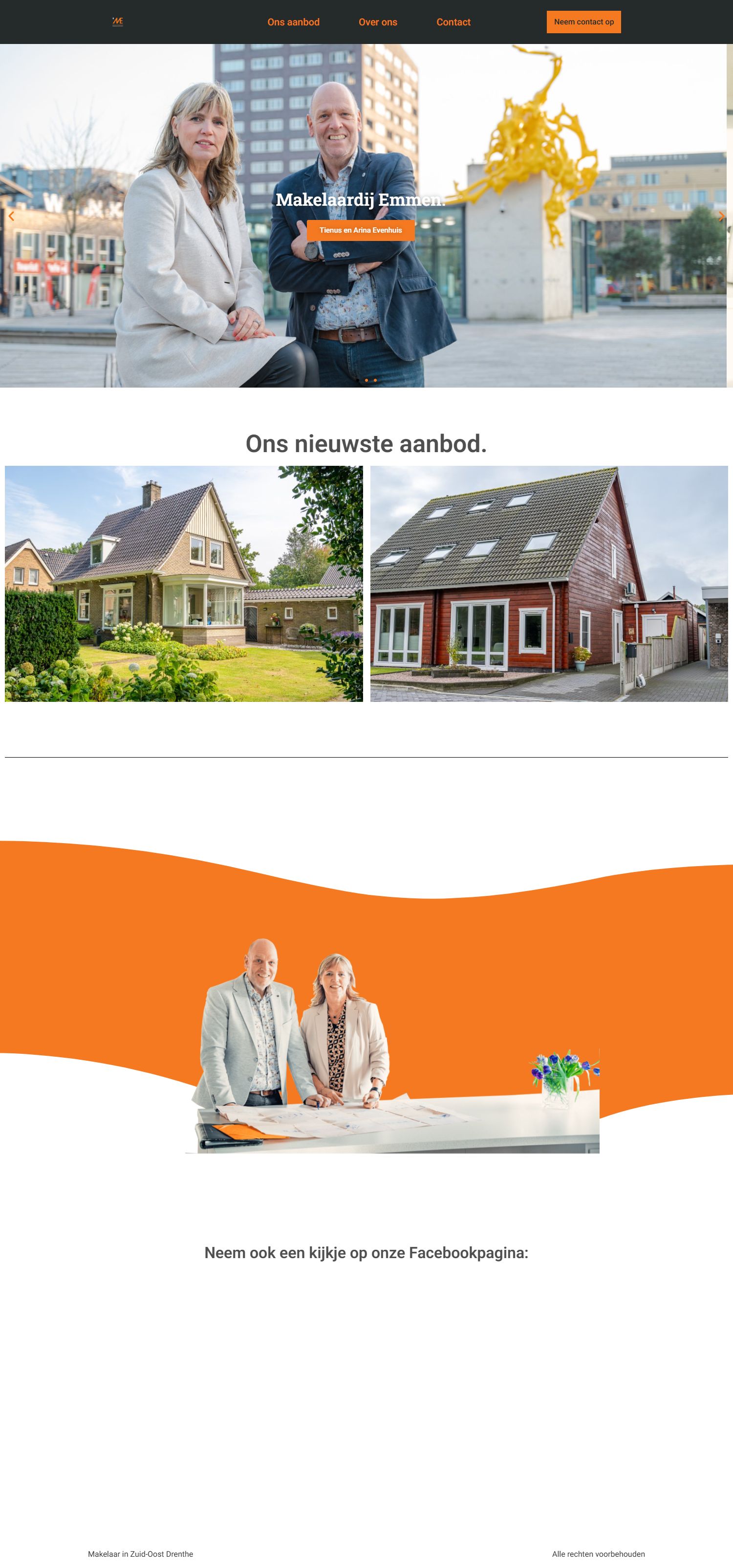 Screenshot van de website van www.makelaardijemmen.nl