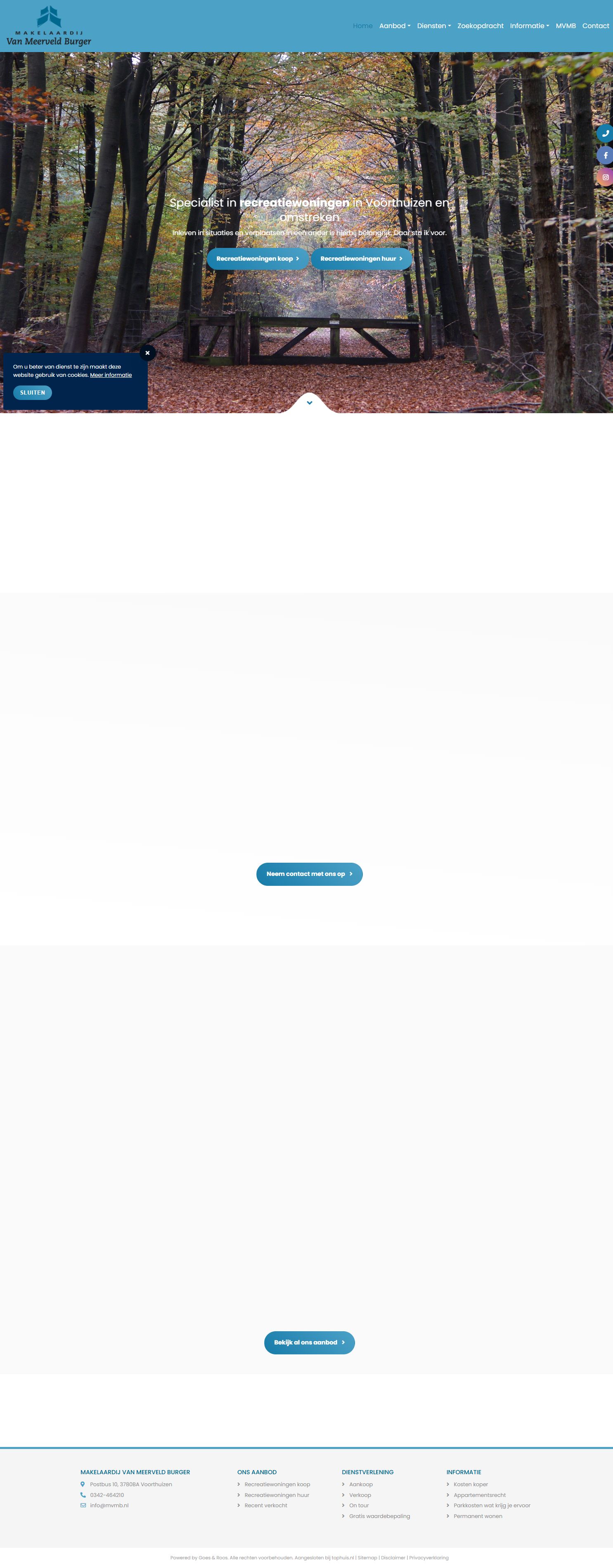 Screenshot van de website van www.mvmb.nl