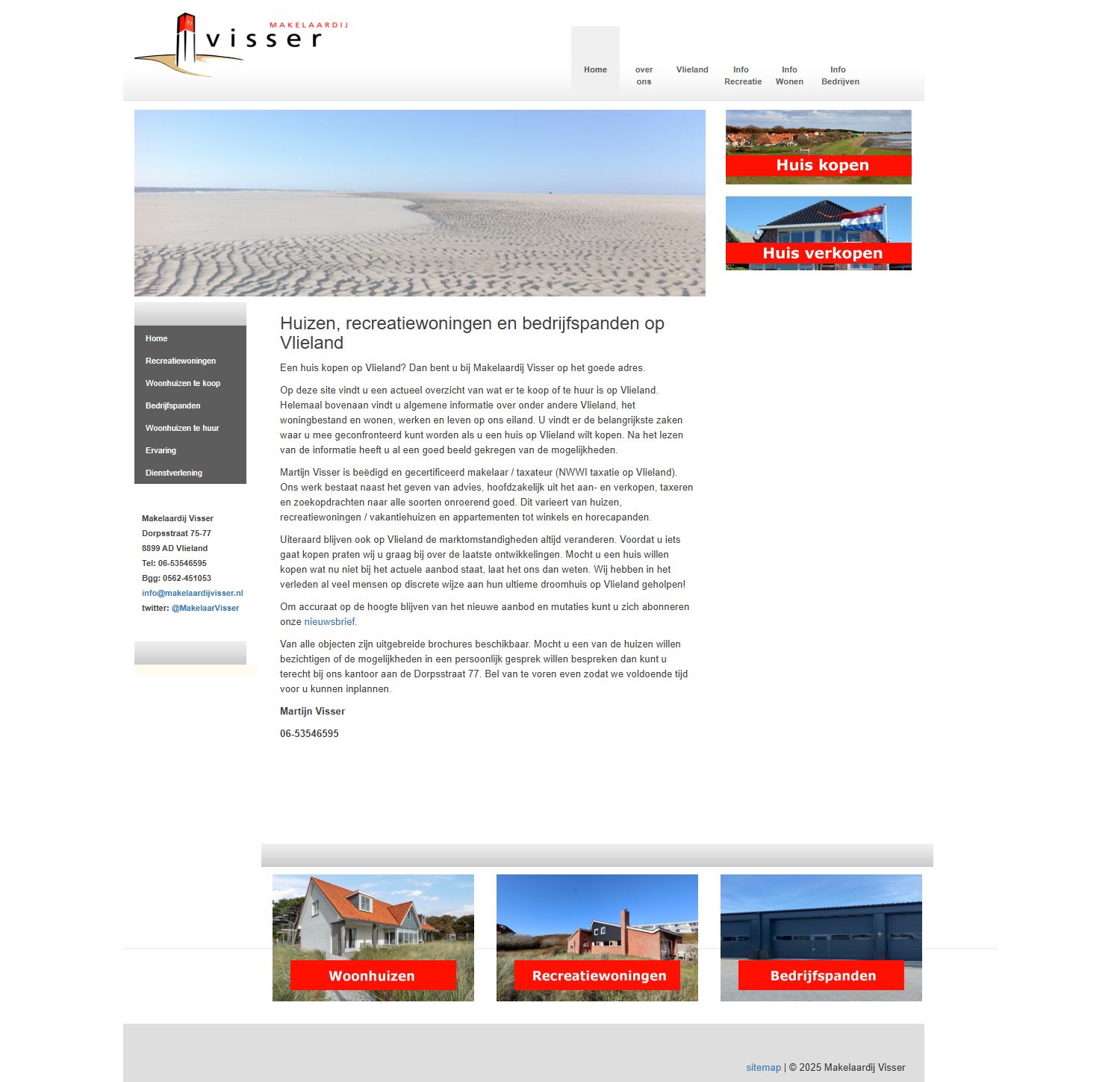 Kantoorfoto Makelaardij Visser Vlieland