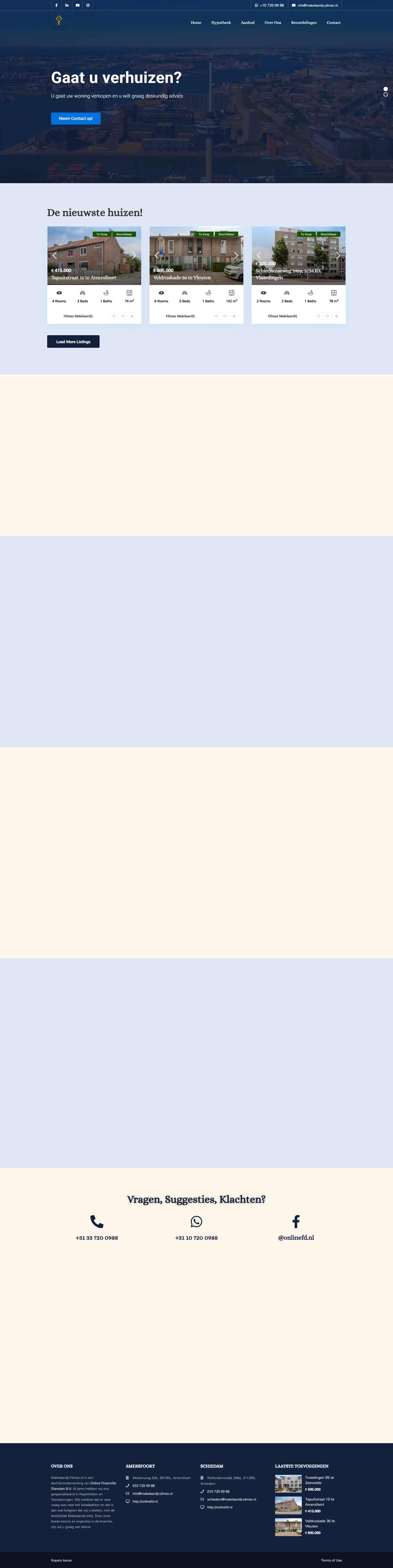 Screenshot van de website van www.makelaardij-yilmaz.nl