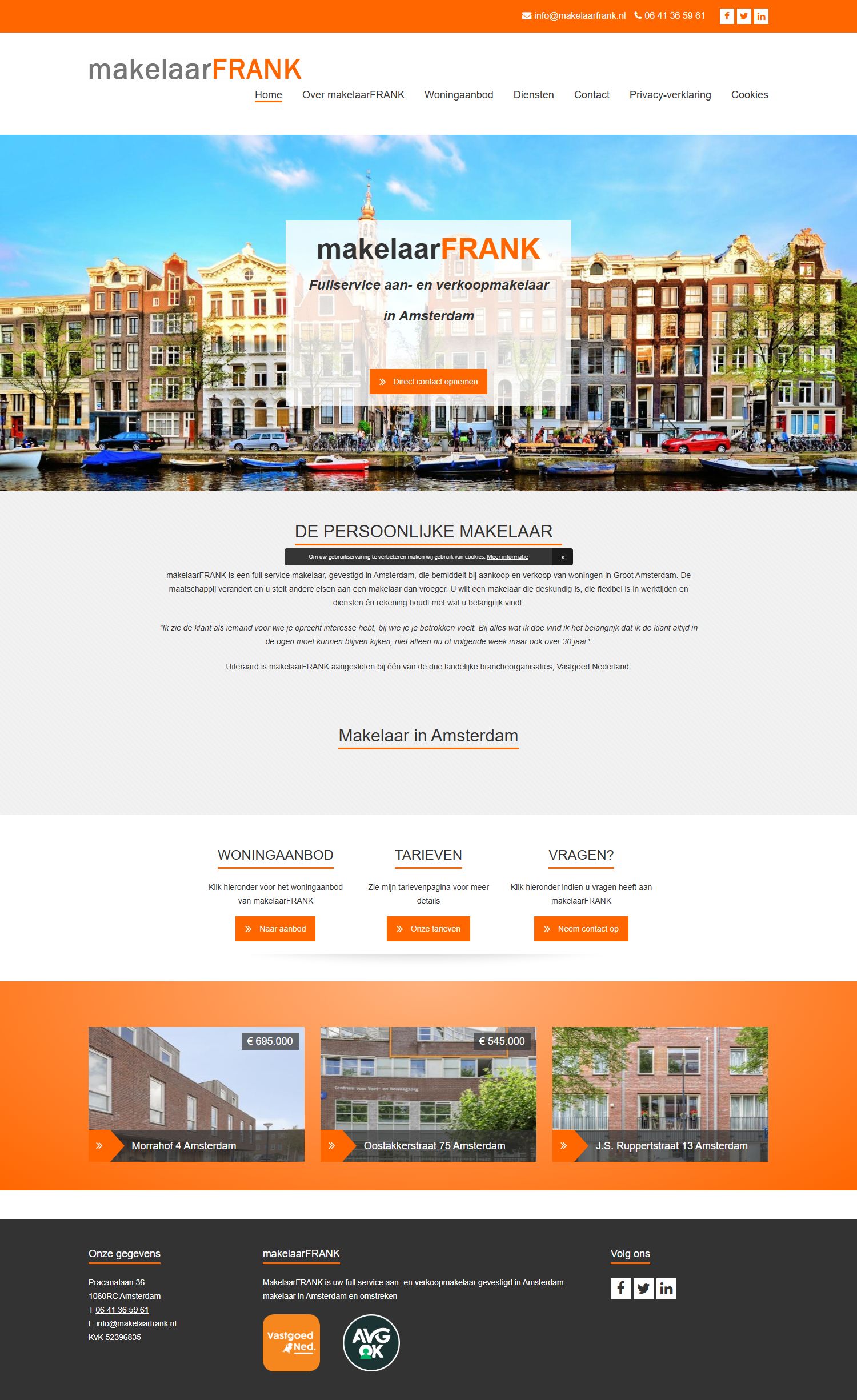 Team foto van makelaarFRANK