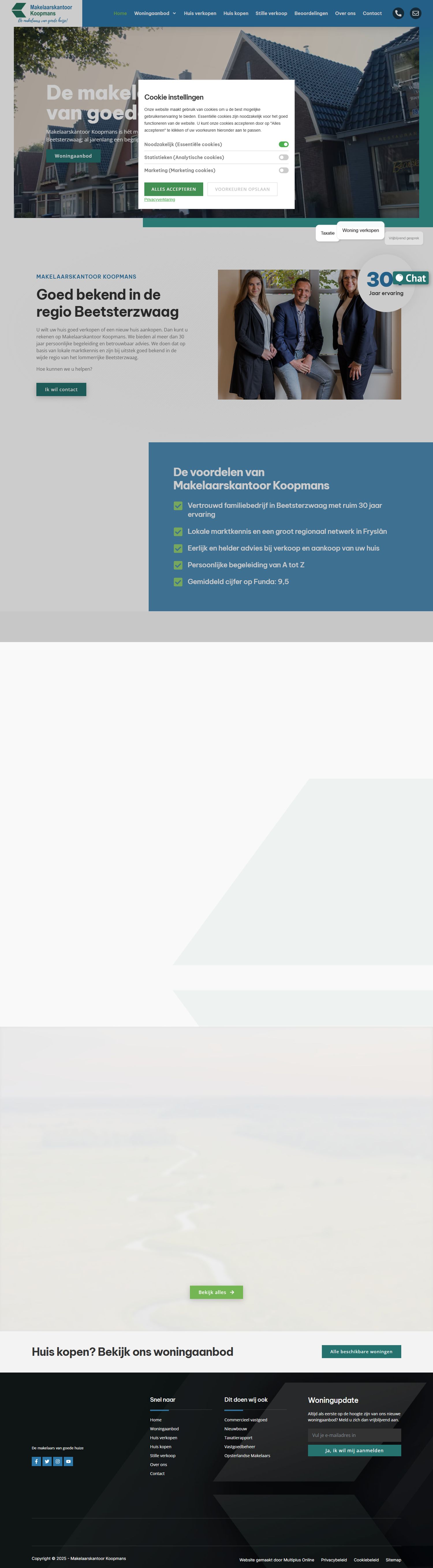 Screenshot van de website van www.jkoopmans.nl