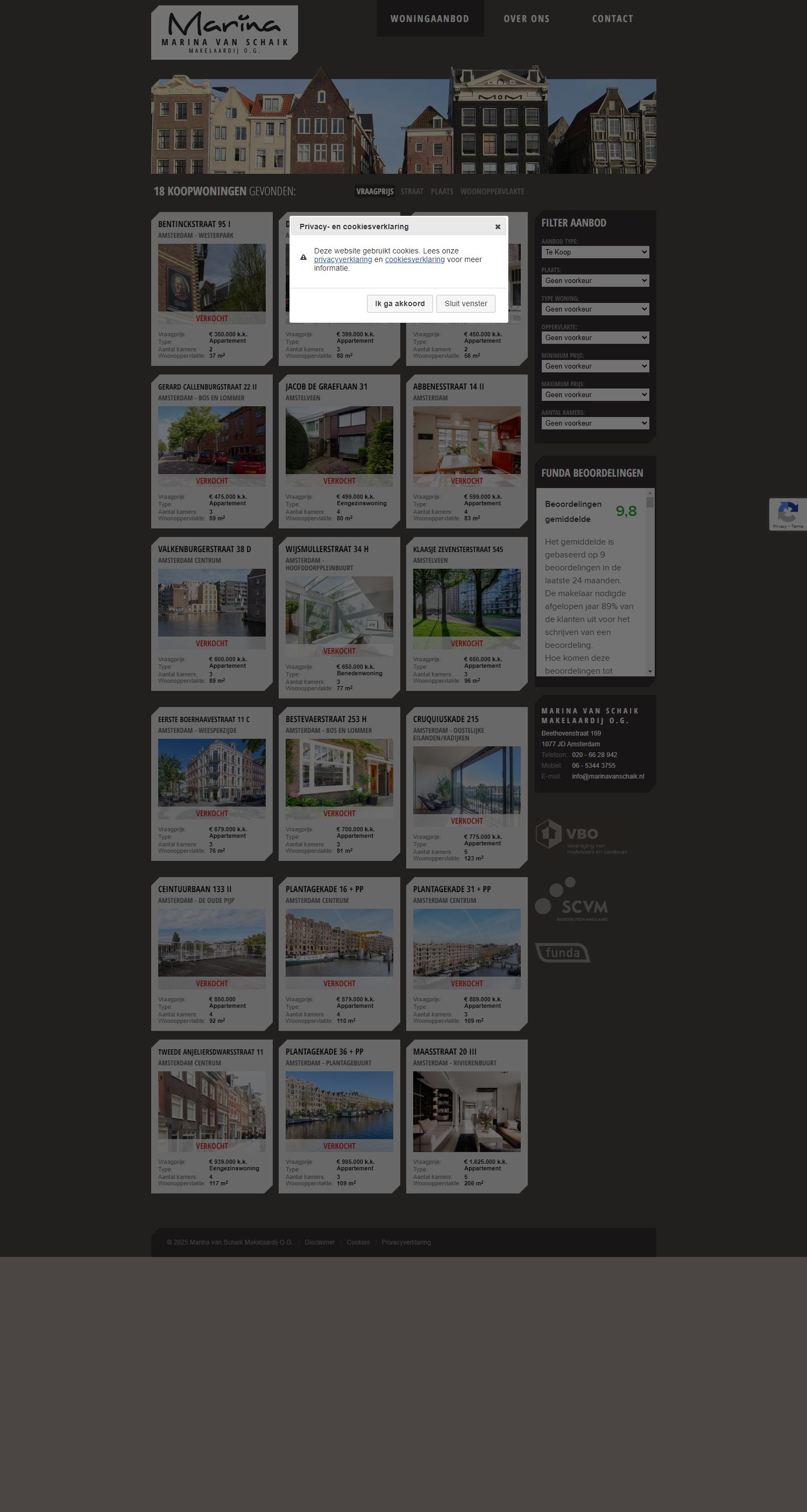 Team foto van Marina van Schaik Makelaardij O.G.