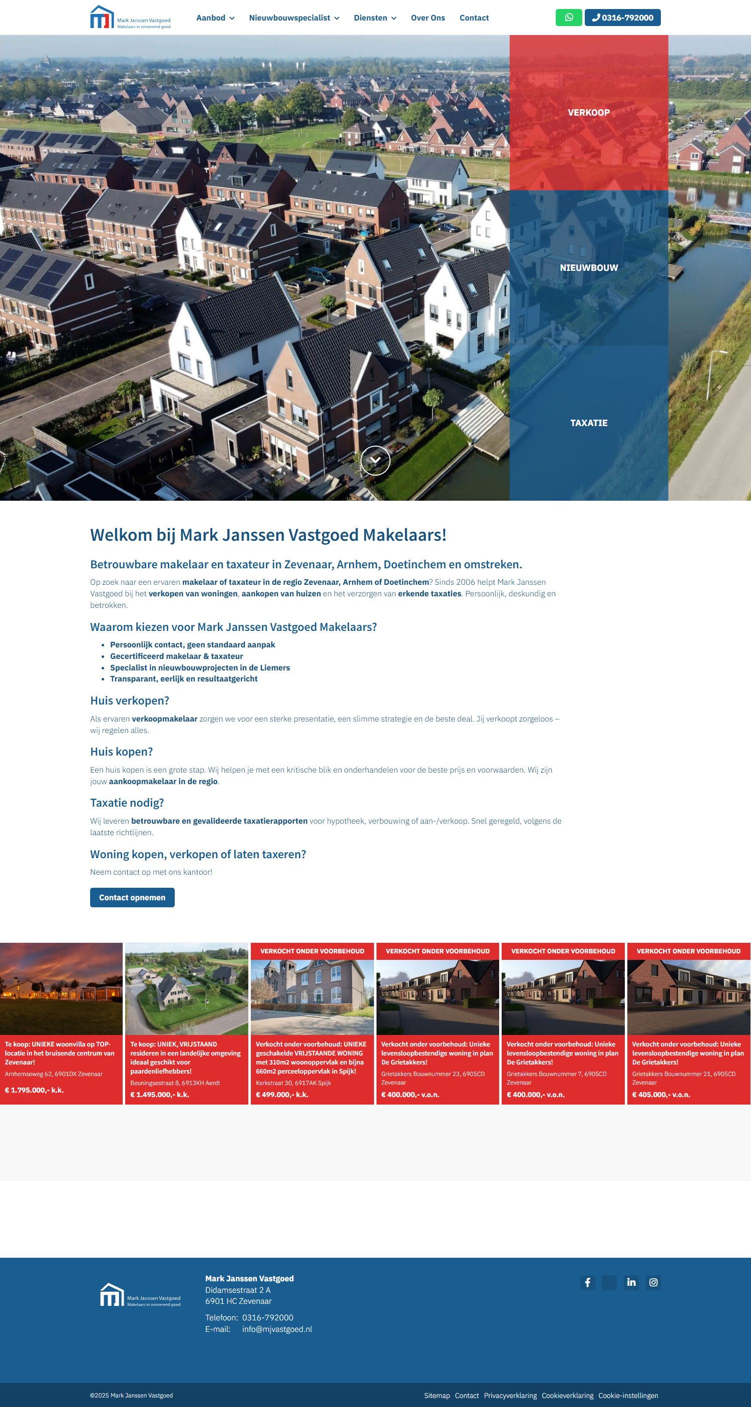 Screenshot van de website van www.mjvastgoed.nl