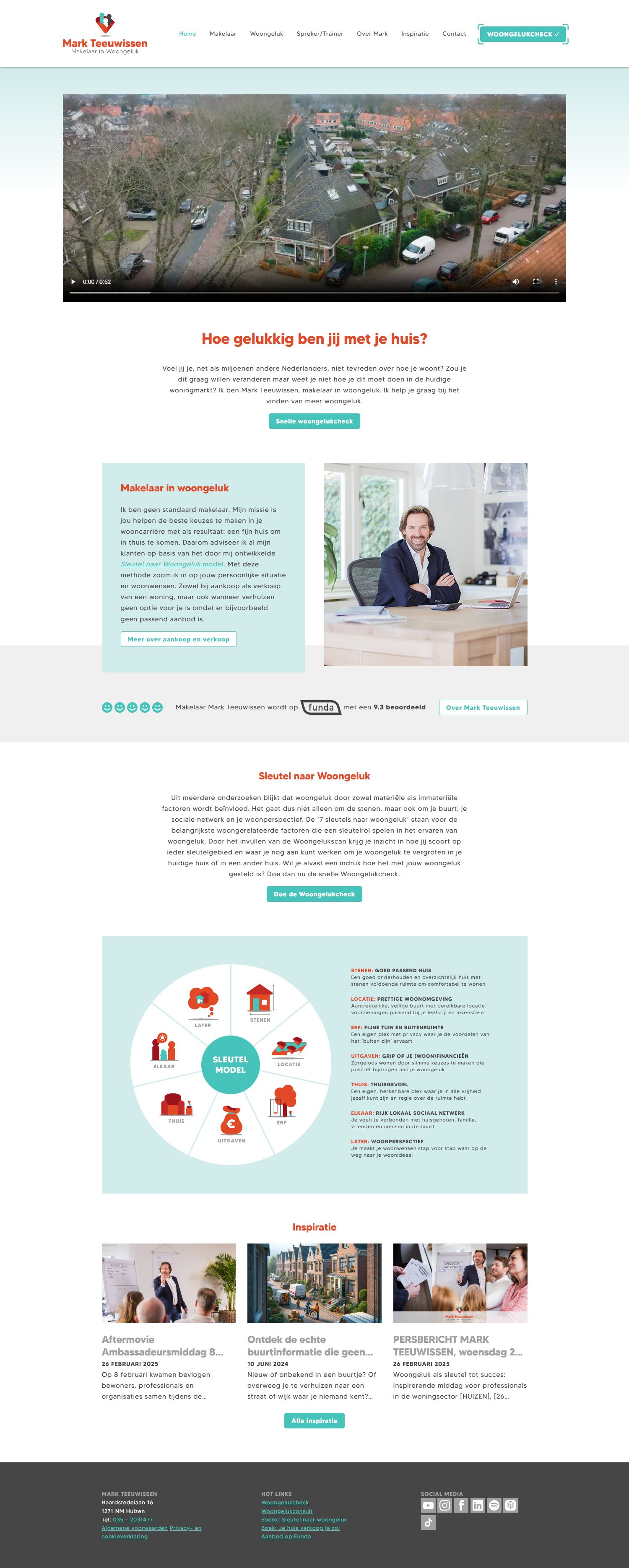 Screenshot van de website van www.markteeuwissen.nl