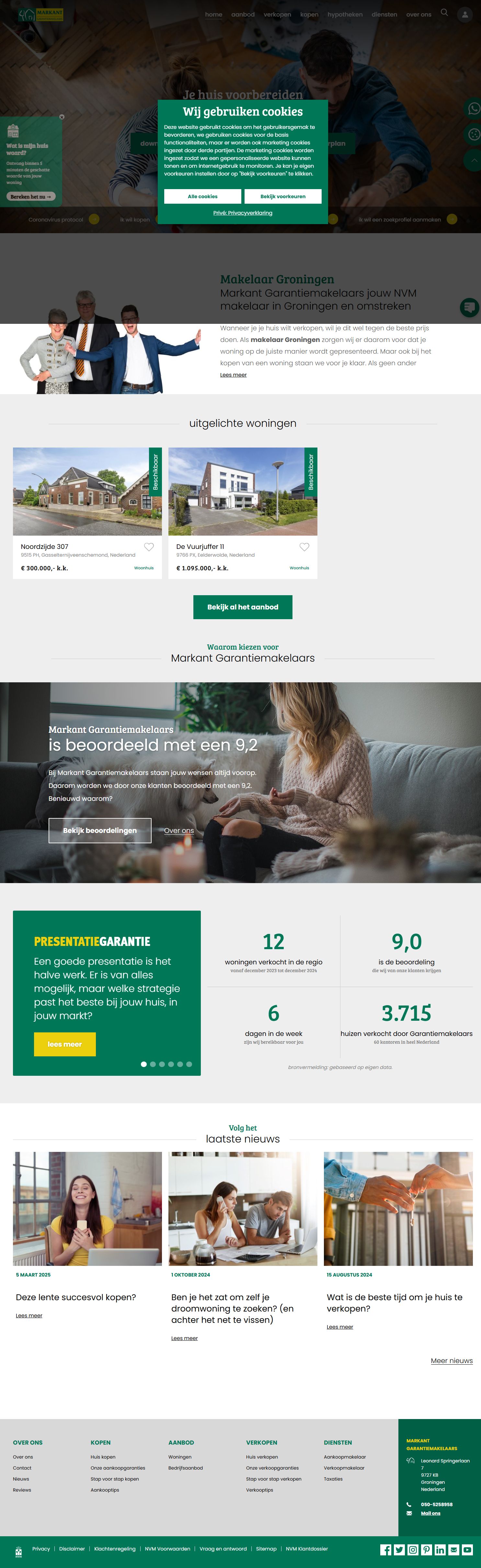 Screenshot van de website van www.mmet.nl