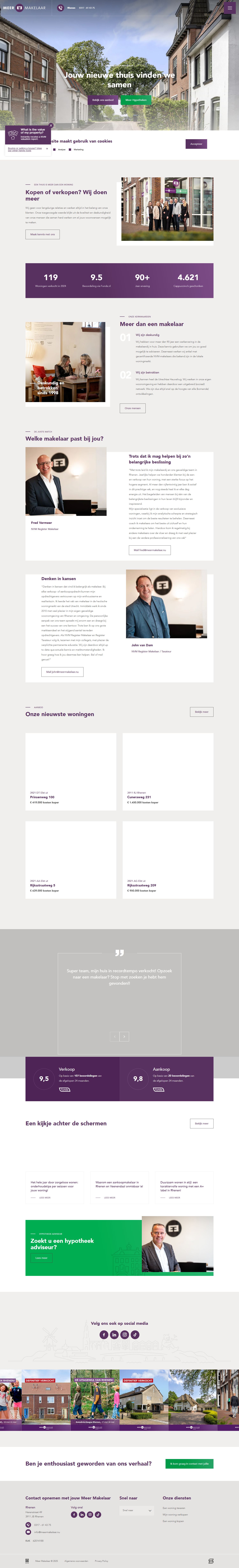 Screenshot van de website van www.meermakelaar.nu
