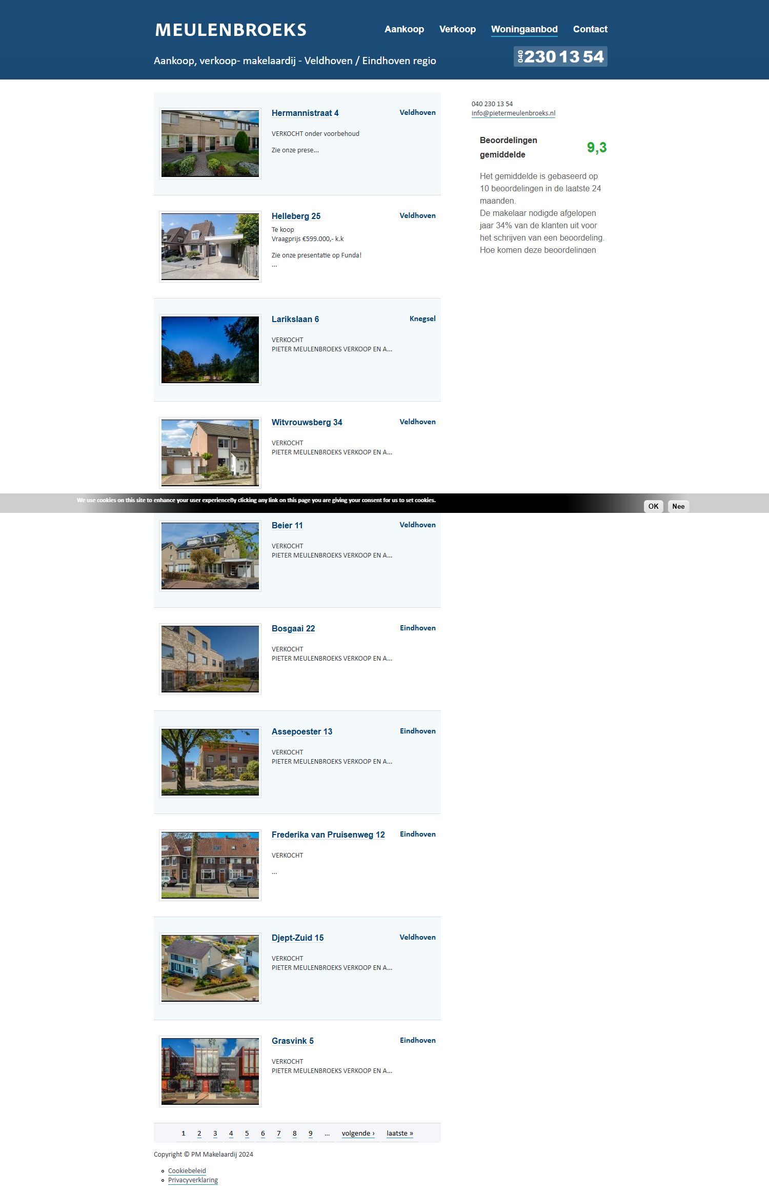 Screenshot van de website van www.pietermeulenbroeks.nl