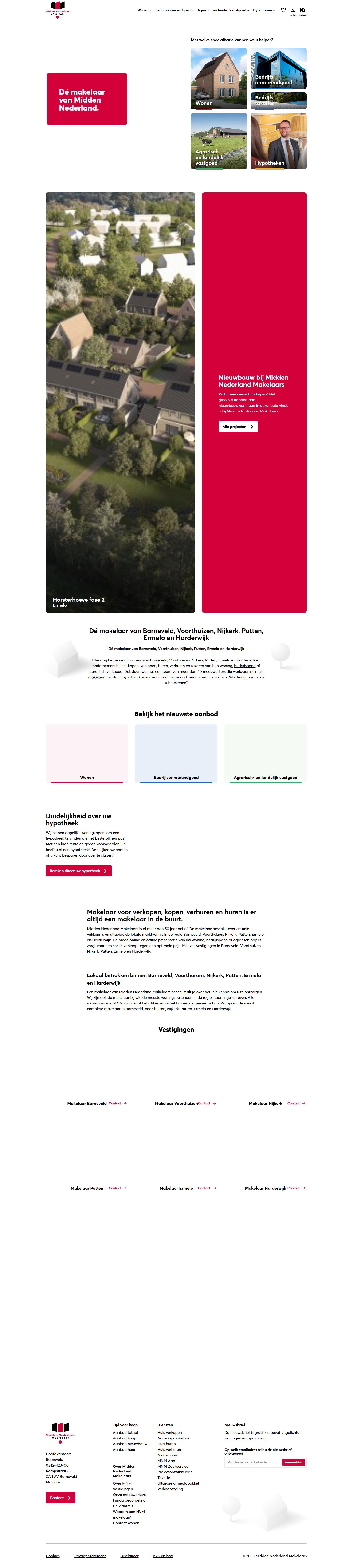 Screenshot van de website van www.mnm.nl