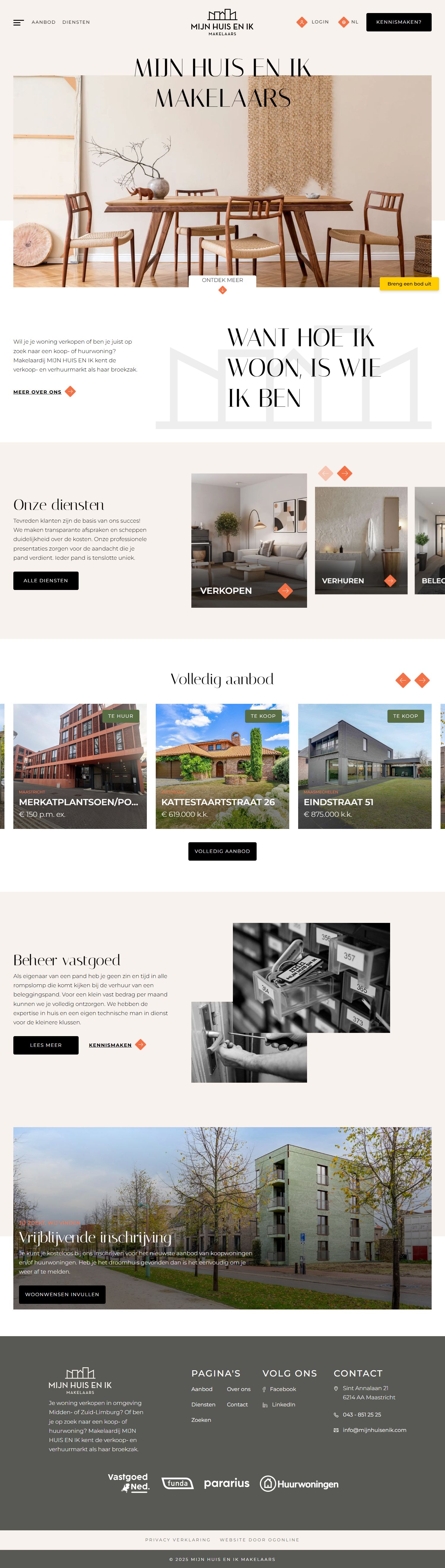 Screenshot van de website van www.mijnhuisenik.com