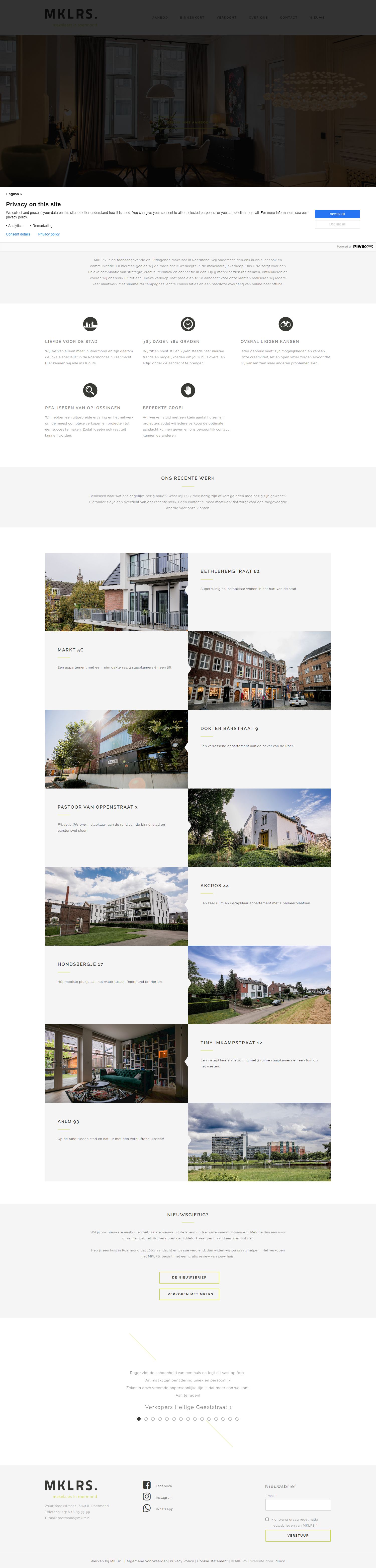 Screenshot van de website van www.mklrs.nl