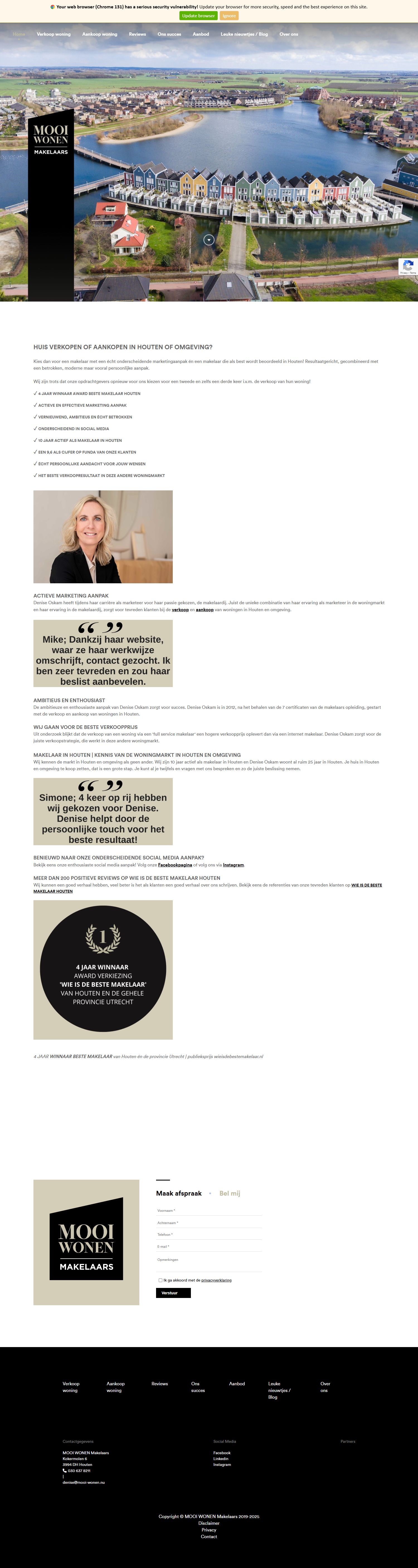 Screenshot van de website van www.mooi-wonen.nu