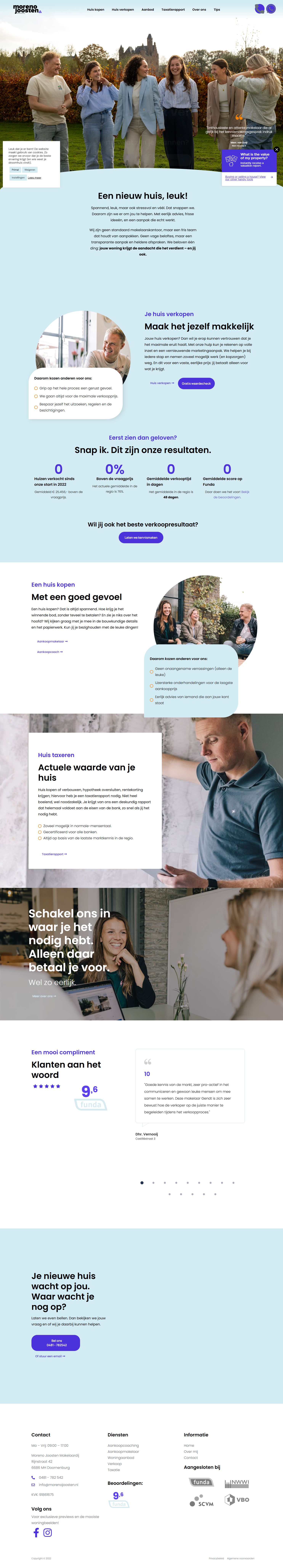 Screenshot van de website van www.morenojoosten.nl