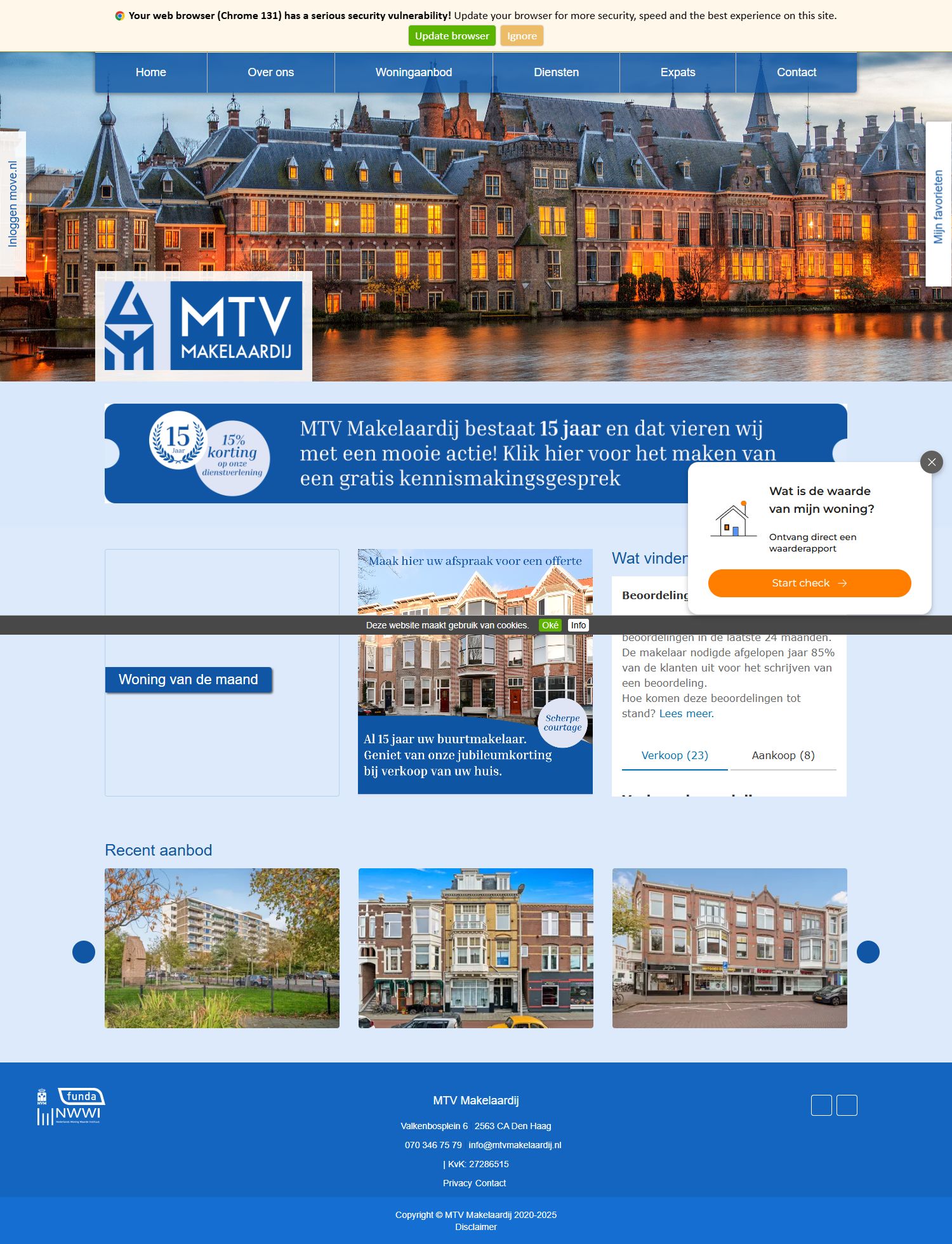 Screenshot van de website van www.mtvmakelaardij.nl