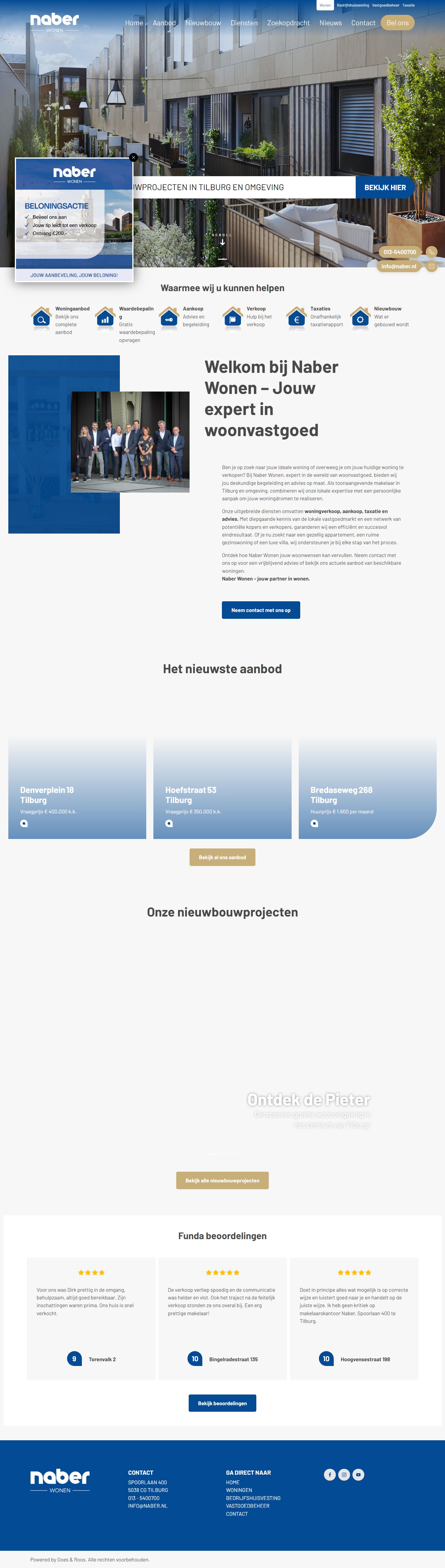 Screenshot van de website van www.naber.nl