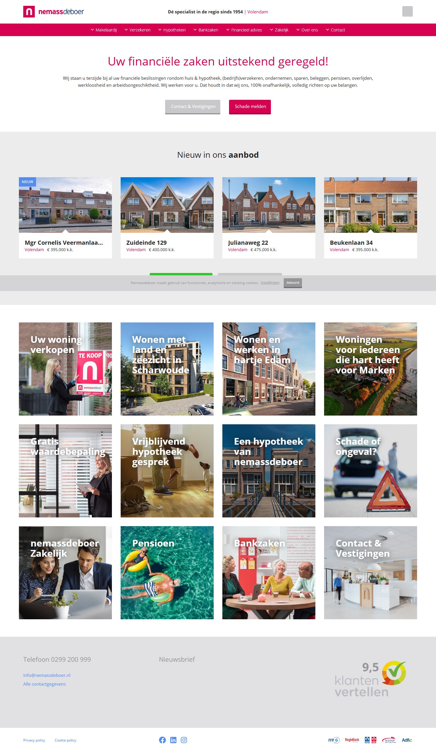 Screenshot van de website van www.nemassdeboer.nl