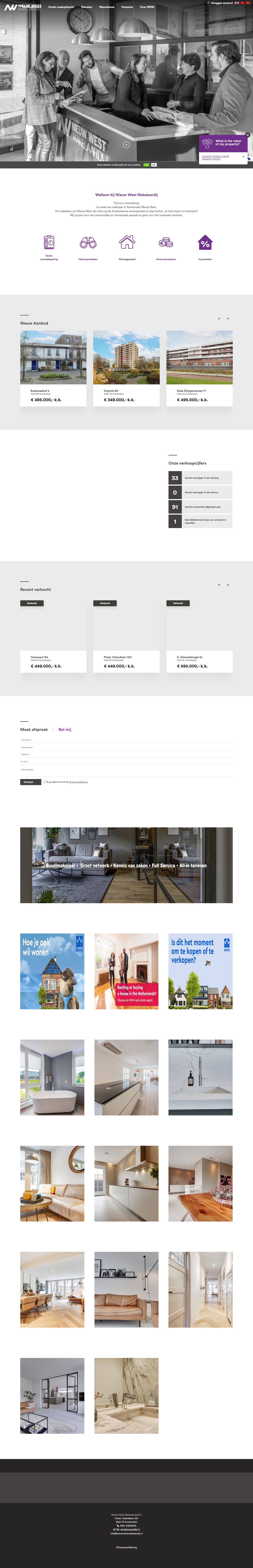 Screenshot van de website van www.nieuwwestmakelaardij.nl