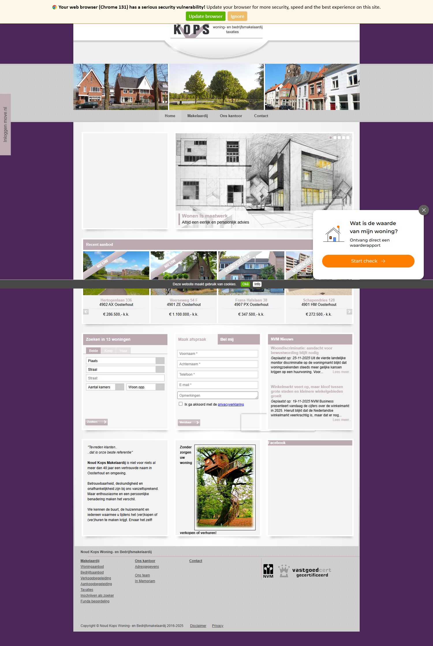 Screenshot van de website van www.noudkopsmakelaardij.nl
