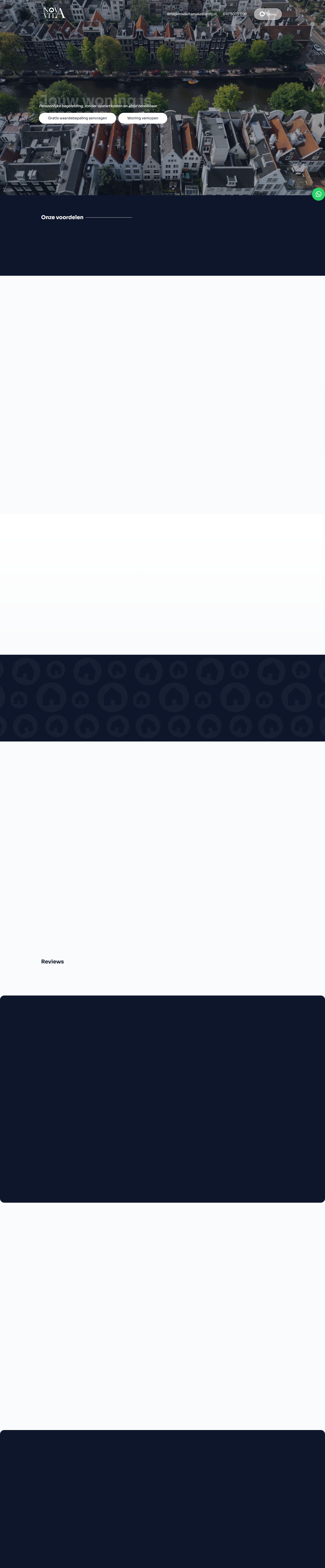 Screenshot van de website van novavitamakelaardij.nl