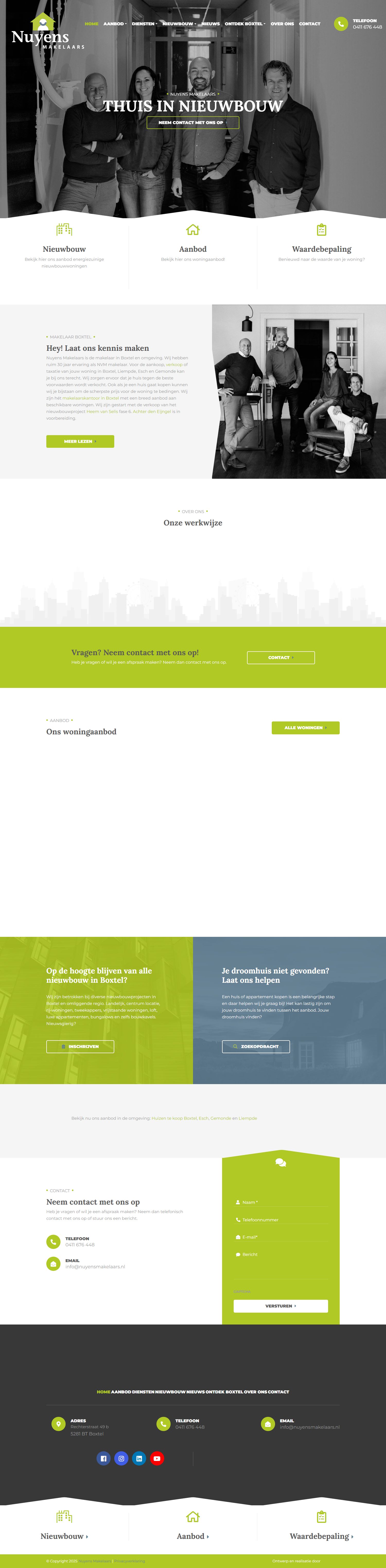 Screenshot van de website van www.nuyensmakelaars.nl