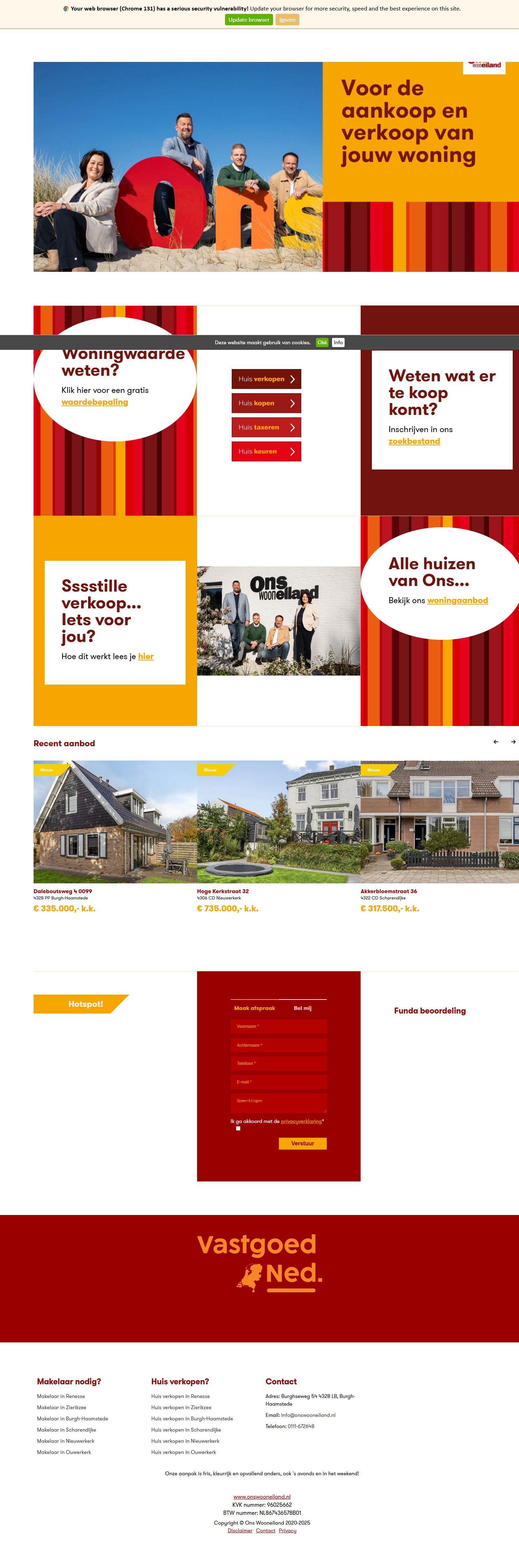 Screenshot van de website van www.onswooneiland.nl