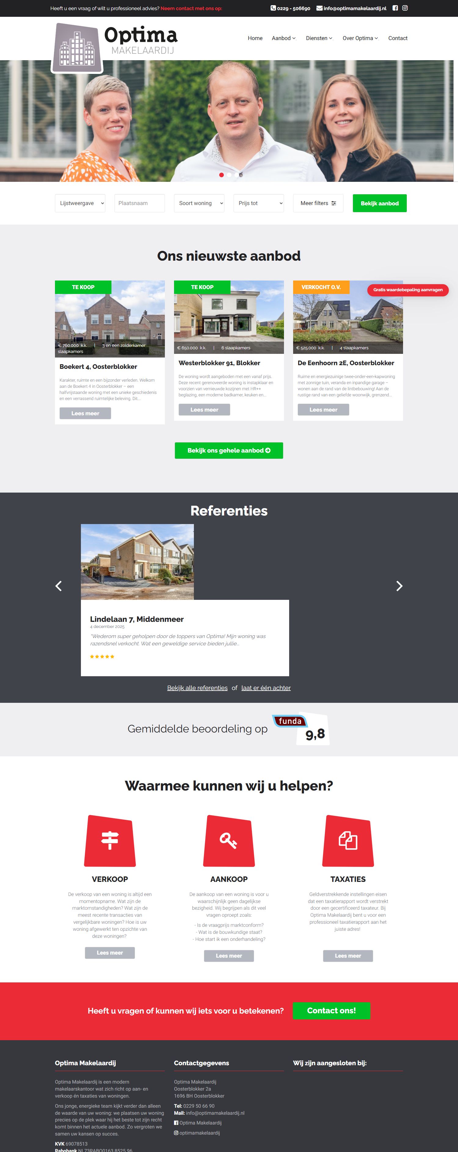 Foto van het kantoor van Optima Makelaardij - Voor een Optimaal resultaat!