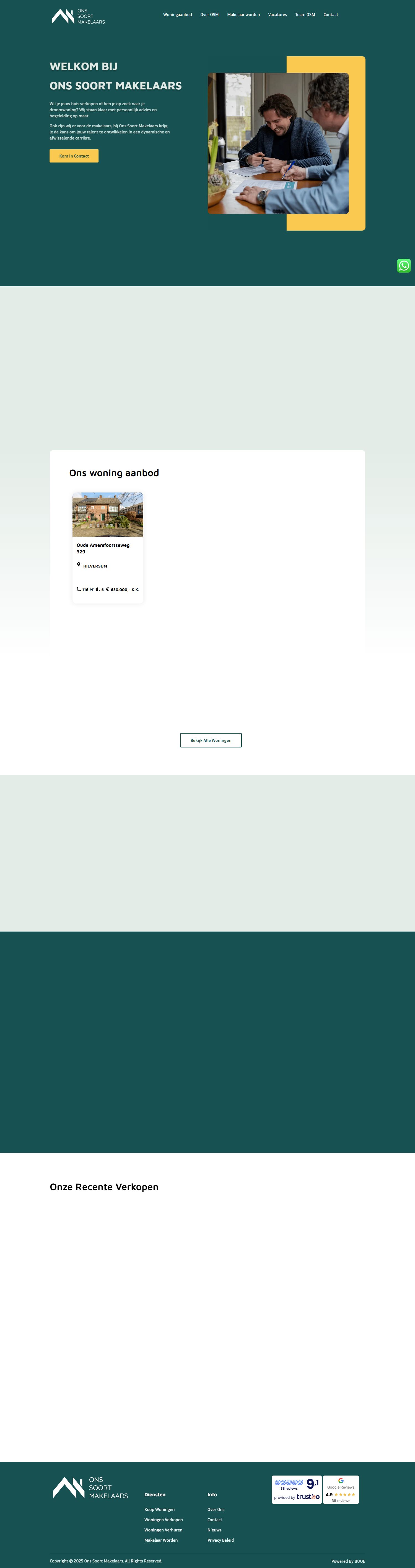 Screenshot van de website van www.osmakelaars.nl