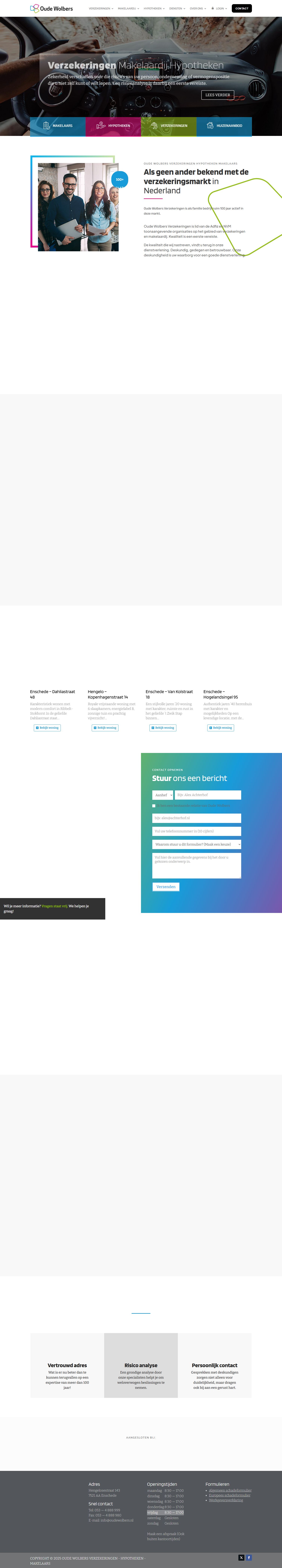 Screenshot van de website van www.oudewolbers.nl