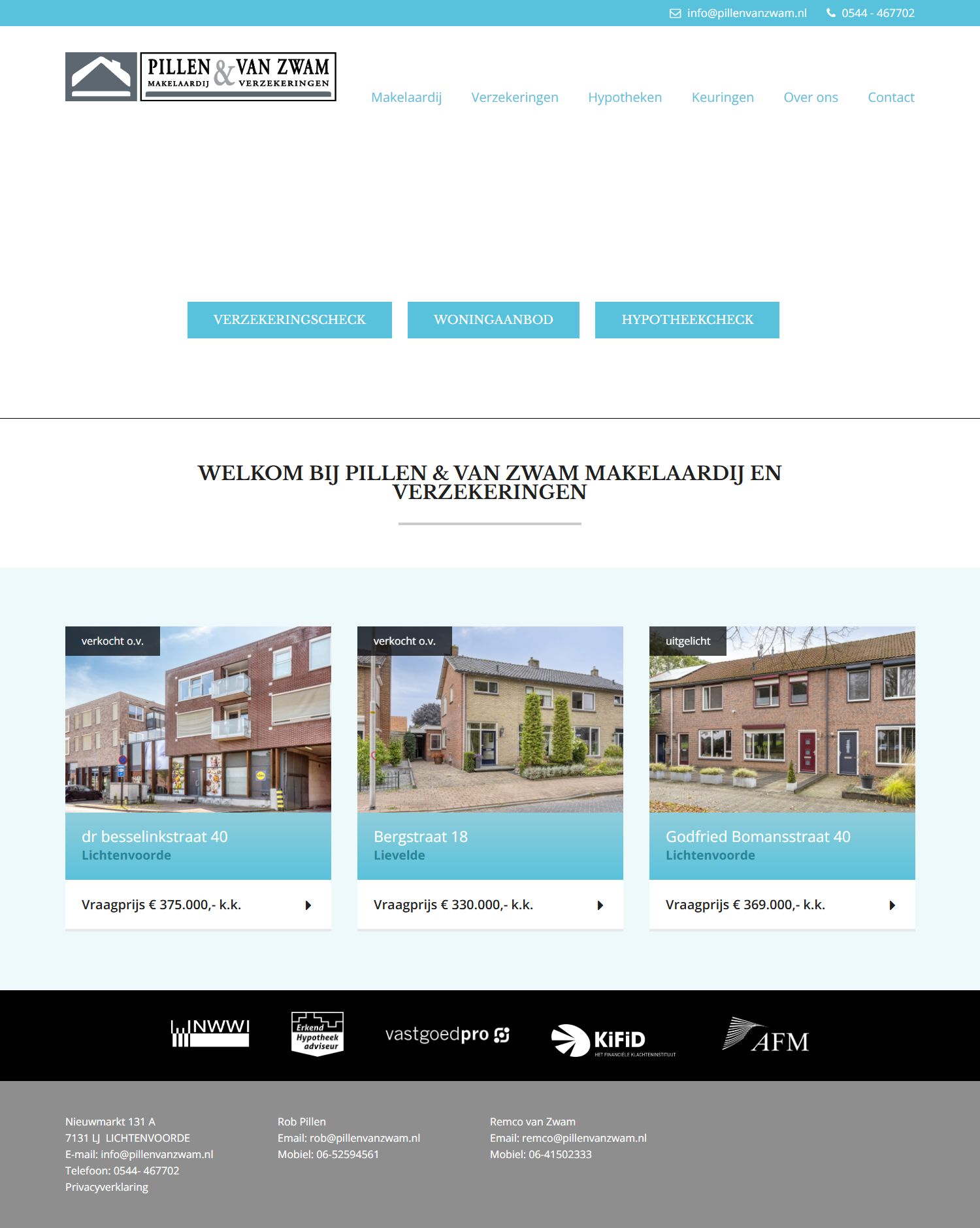 Screenshot van de website van www.pillenvanzwam.nl