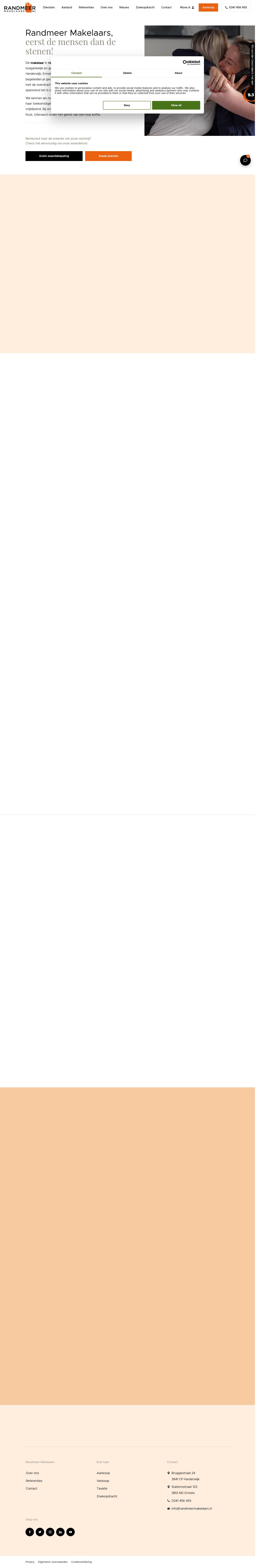 Screenshot van de website van www.randmeermakelaars.nl