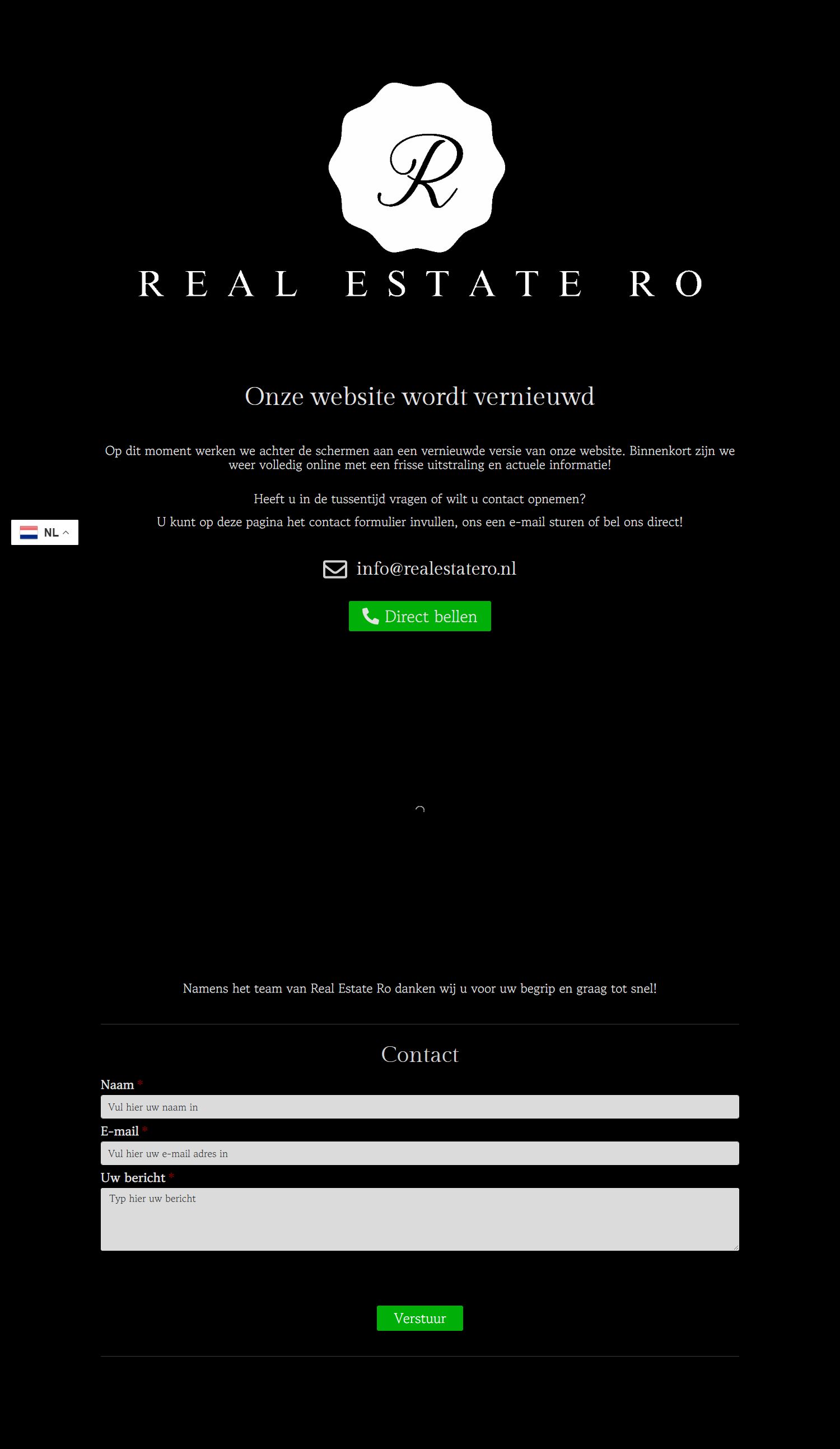 Screenshot van de website van www.realestatero.nl