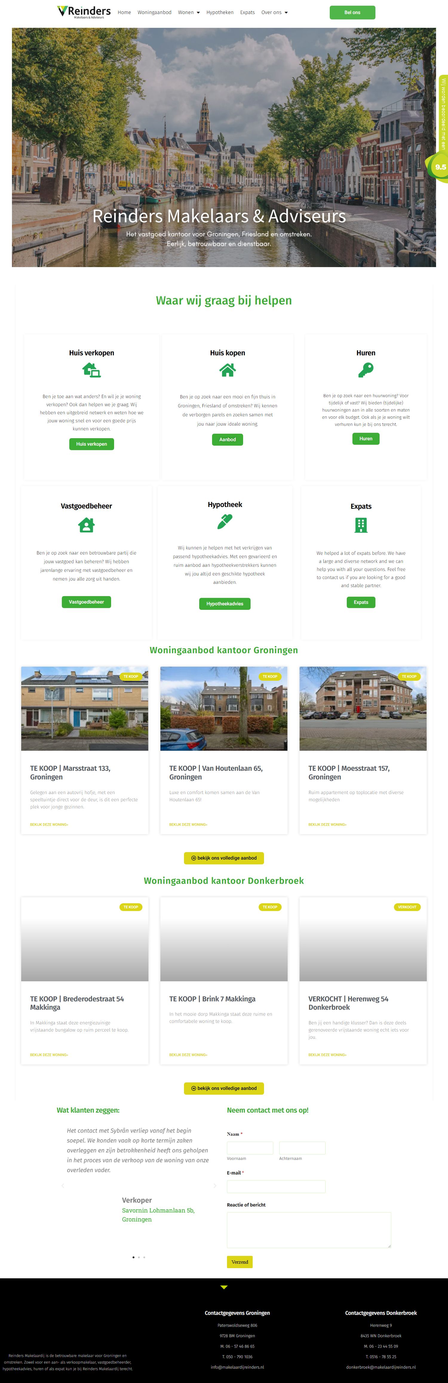 Kantoorfoto Reinders Makelaars & Adviseurs