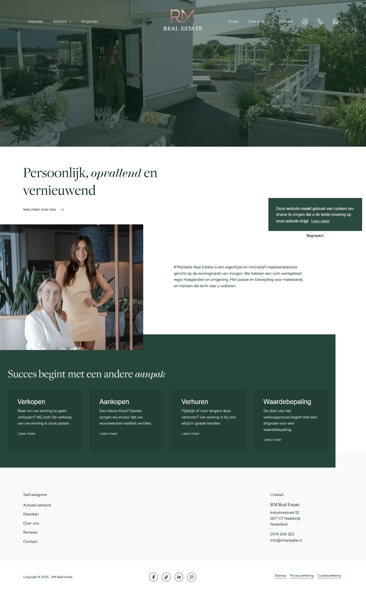 Screenshot van de website van www.rmarkable.nl