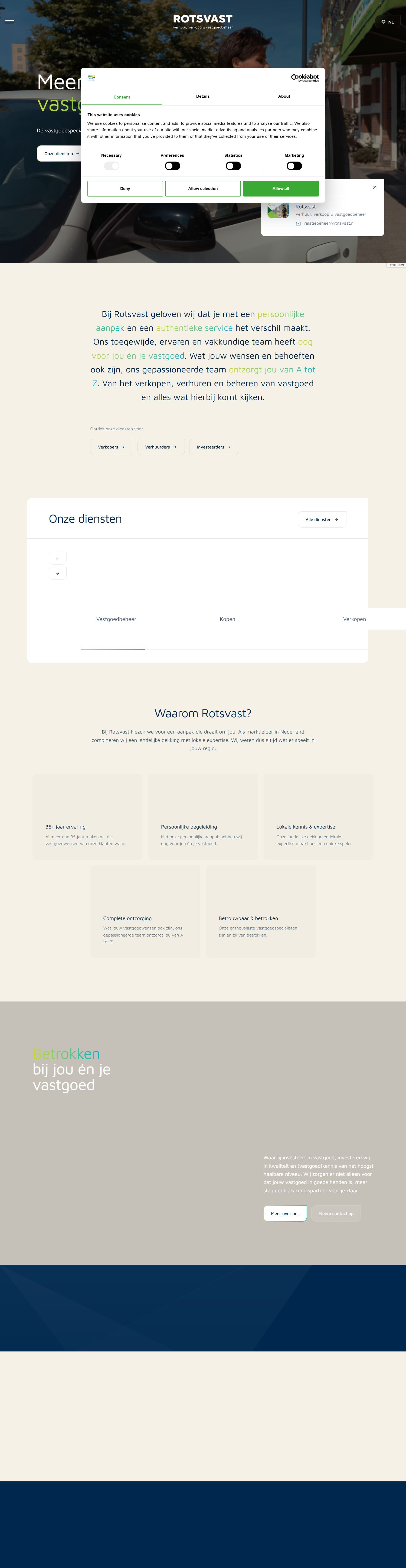 Screenshot van de website van www.rotsvast.nl
