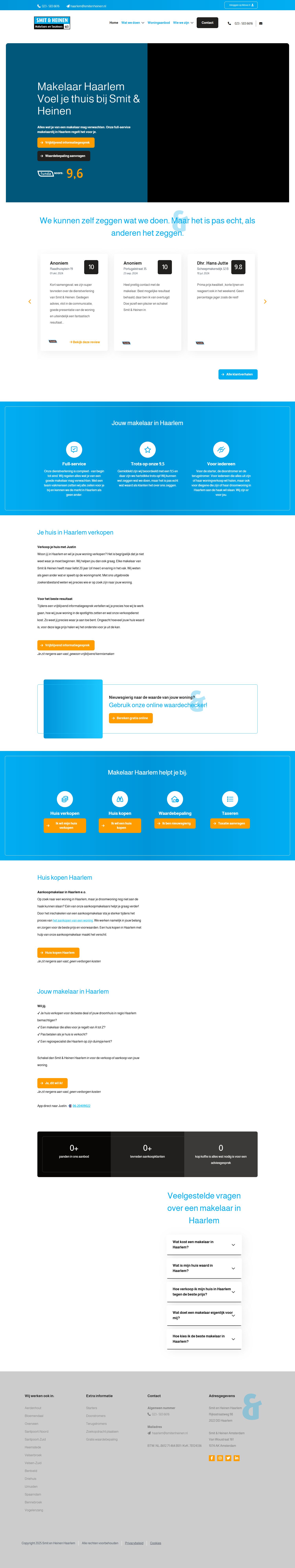 Screenshot van de website van www.makelaardijhaarlem.nl