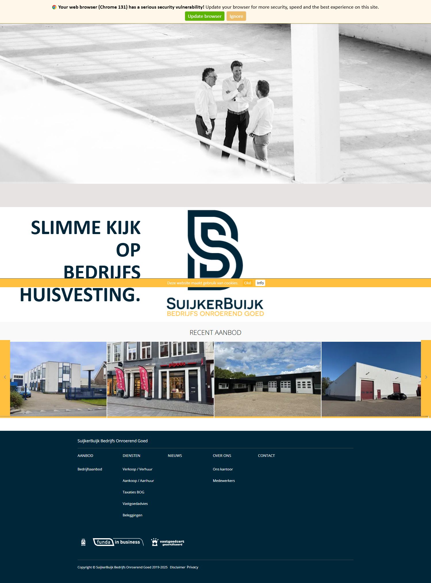 Screenshot van de website van www.suijkerbuijk-bog.nl