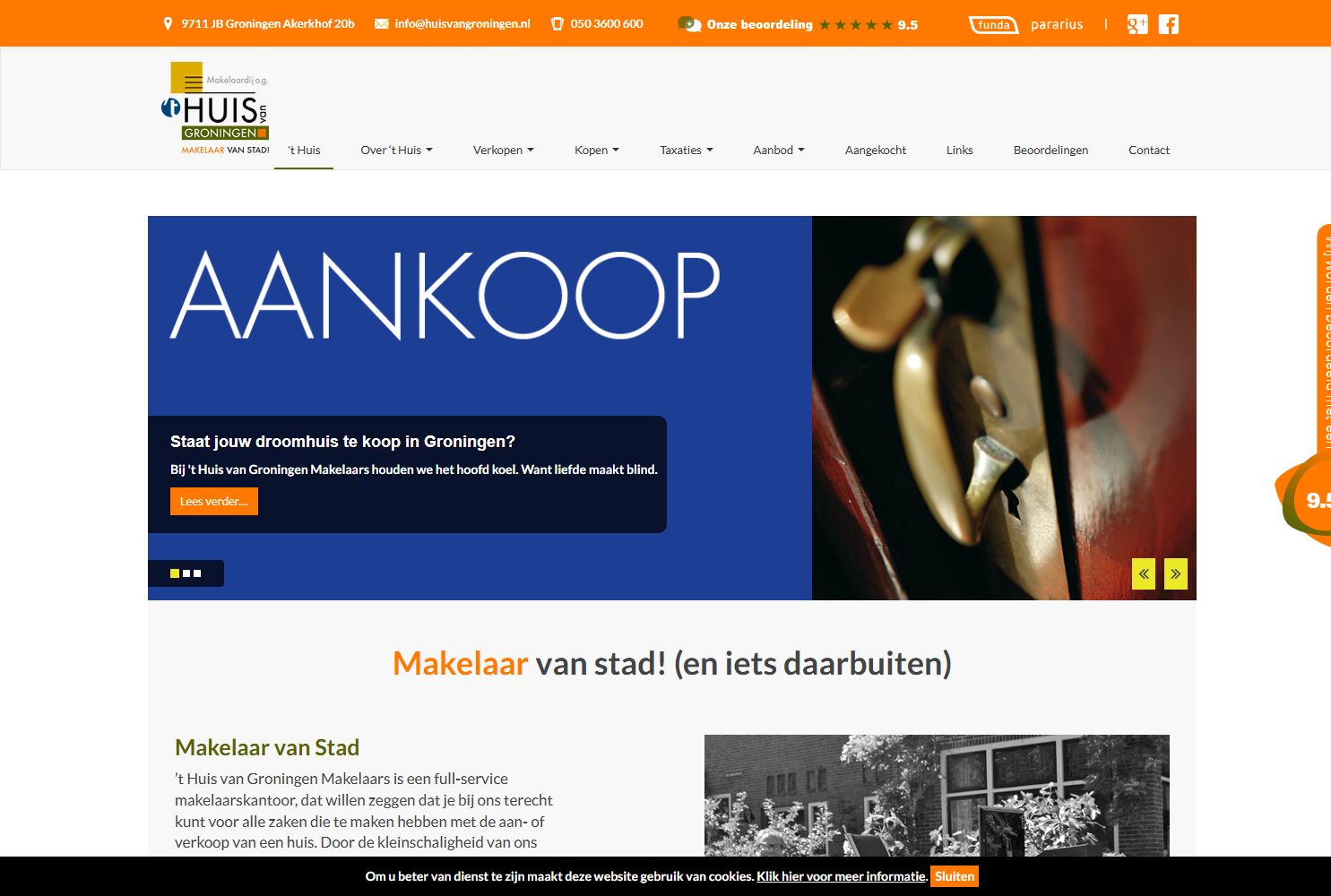 Screenshot van de website van www.huisvangroningen.nl