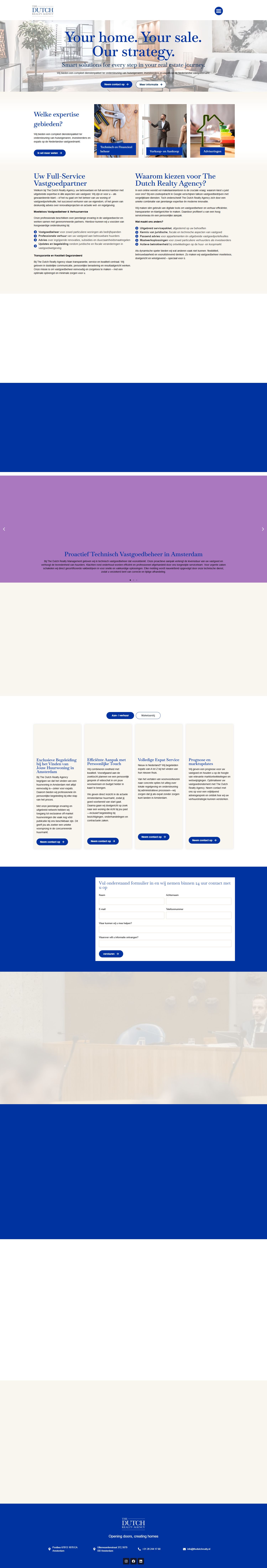 Screenshot van de website van www.thedutchrealty.nl