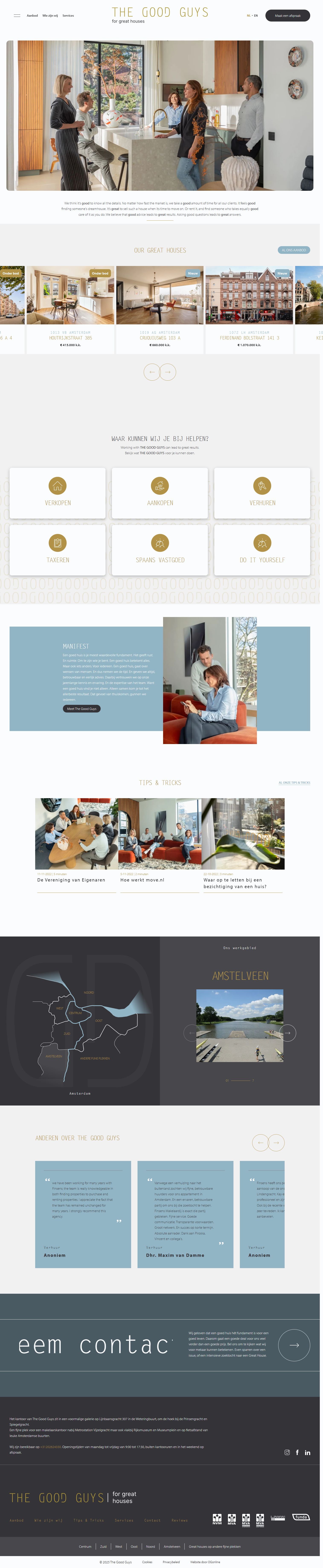 Screenshot van de website van www.goodguys.nl