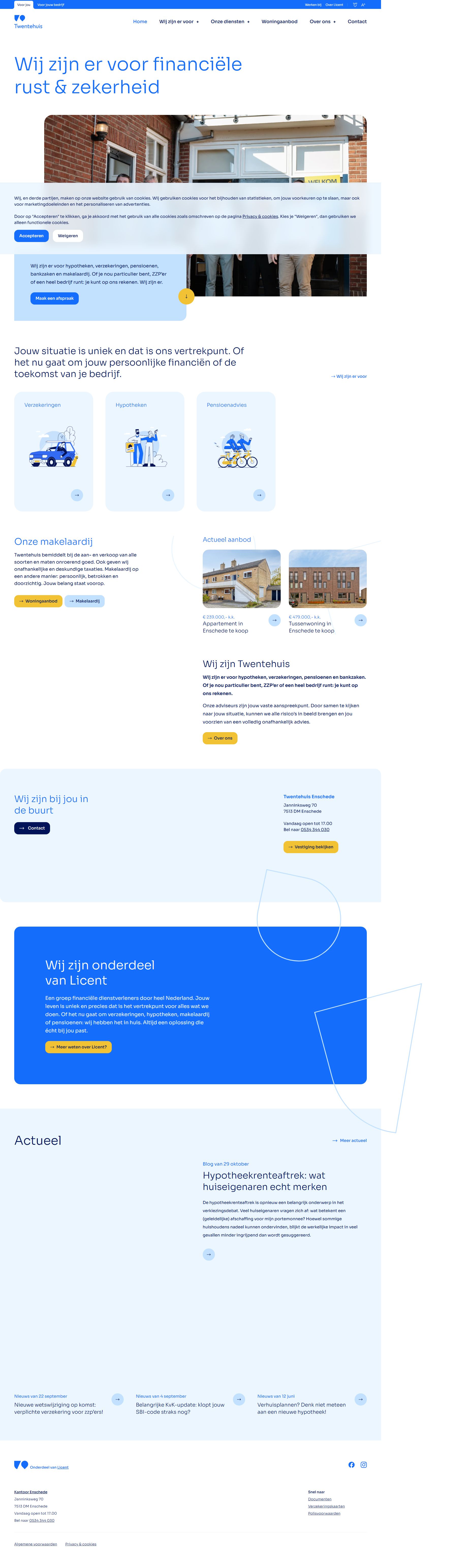 Screenshot van de website van www.twentehuis.nl