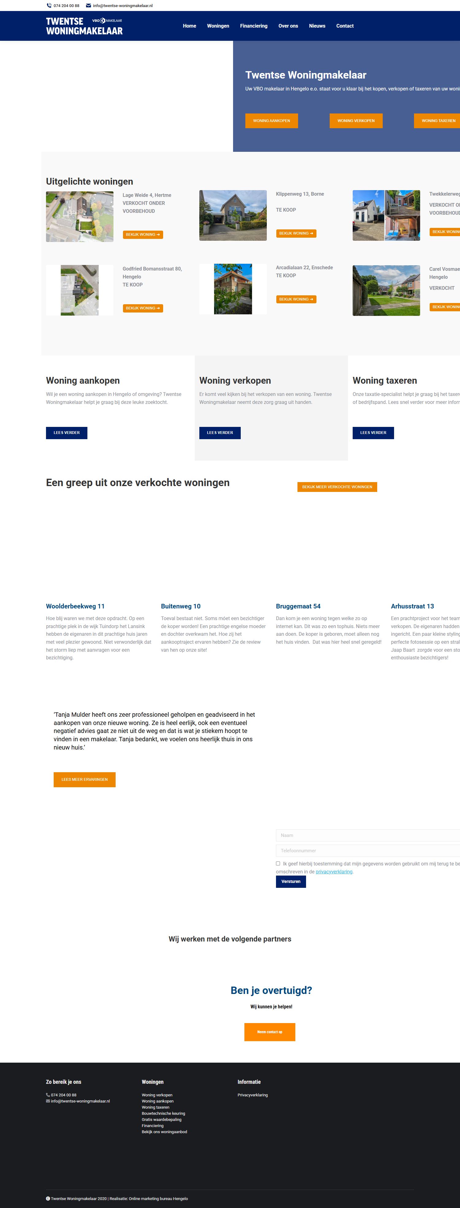 Screenshot van de website van www.twentse-woningmakelaar.nl