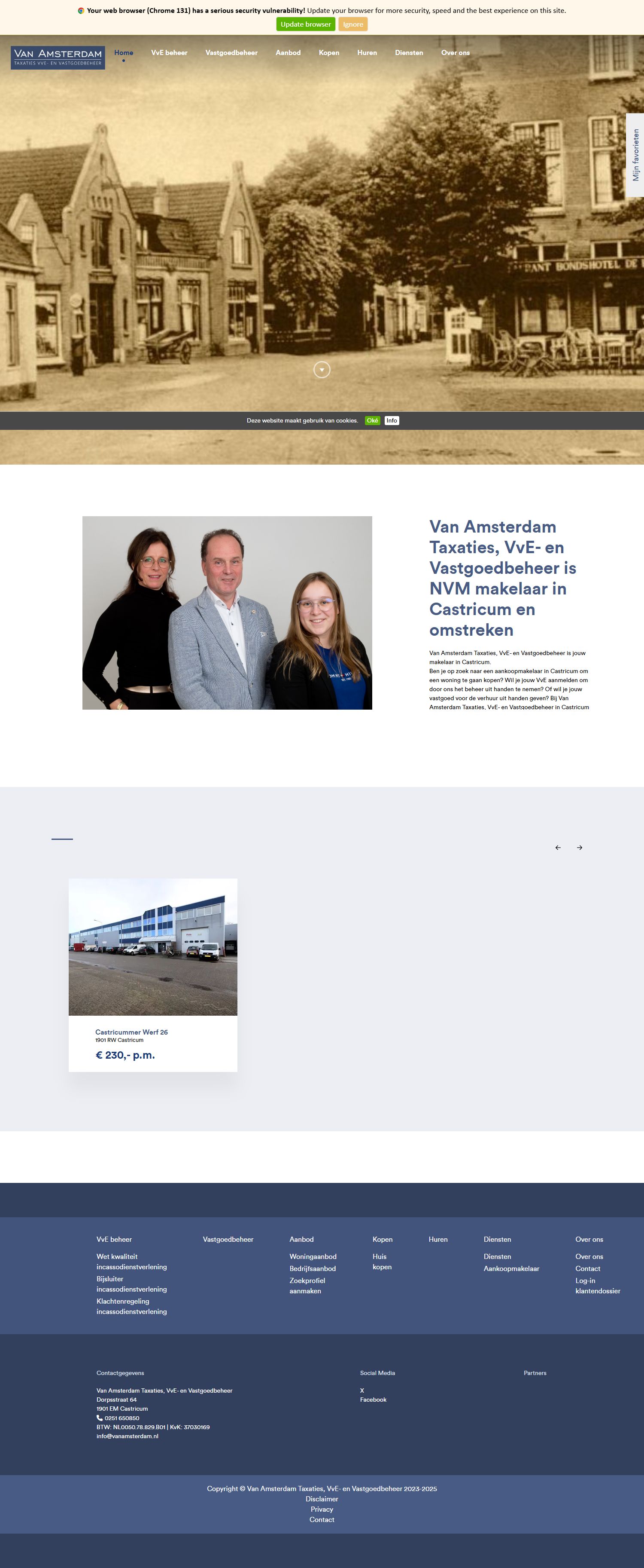 Kantoorfoto Van Amsterdam Taxaties, VvE- en Vastgoebeheer