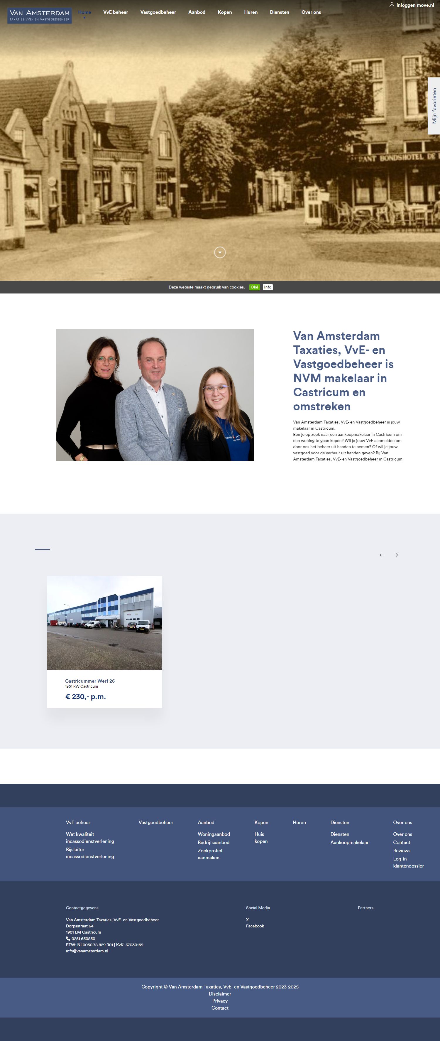 Foto van het kantoor van Van Amsterdam Taxaties, VvE- en Vastgoebeheer