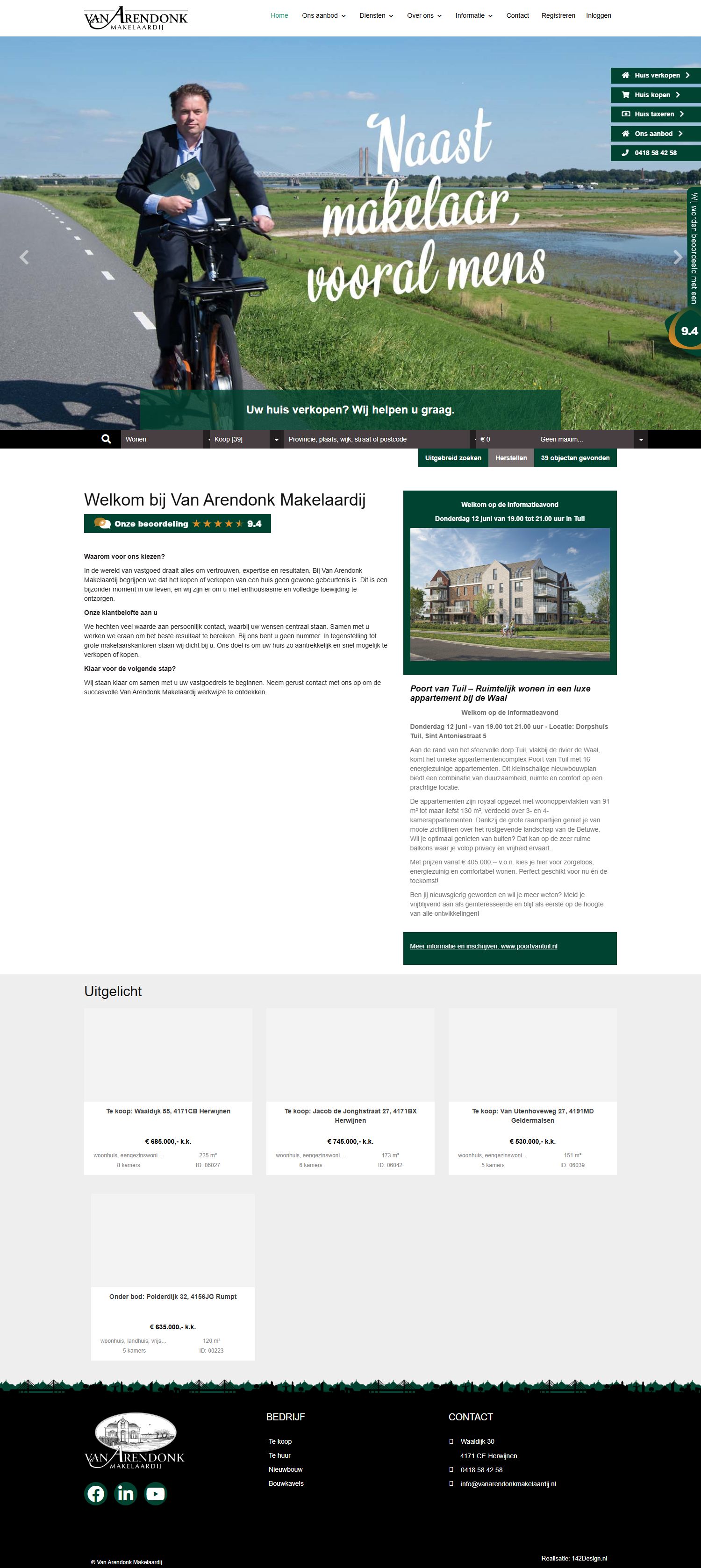 Kantoorfoto Van Arendonk Makelaardij | West Betuwe