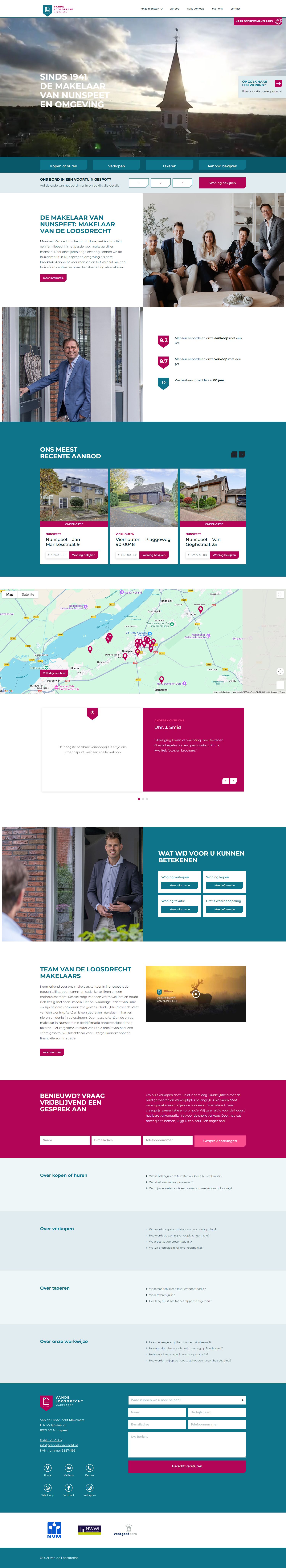 Screenshot van de website van www.vandeloosdrechtmakelaars.nl